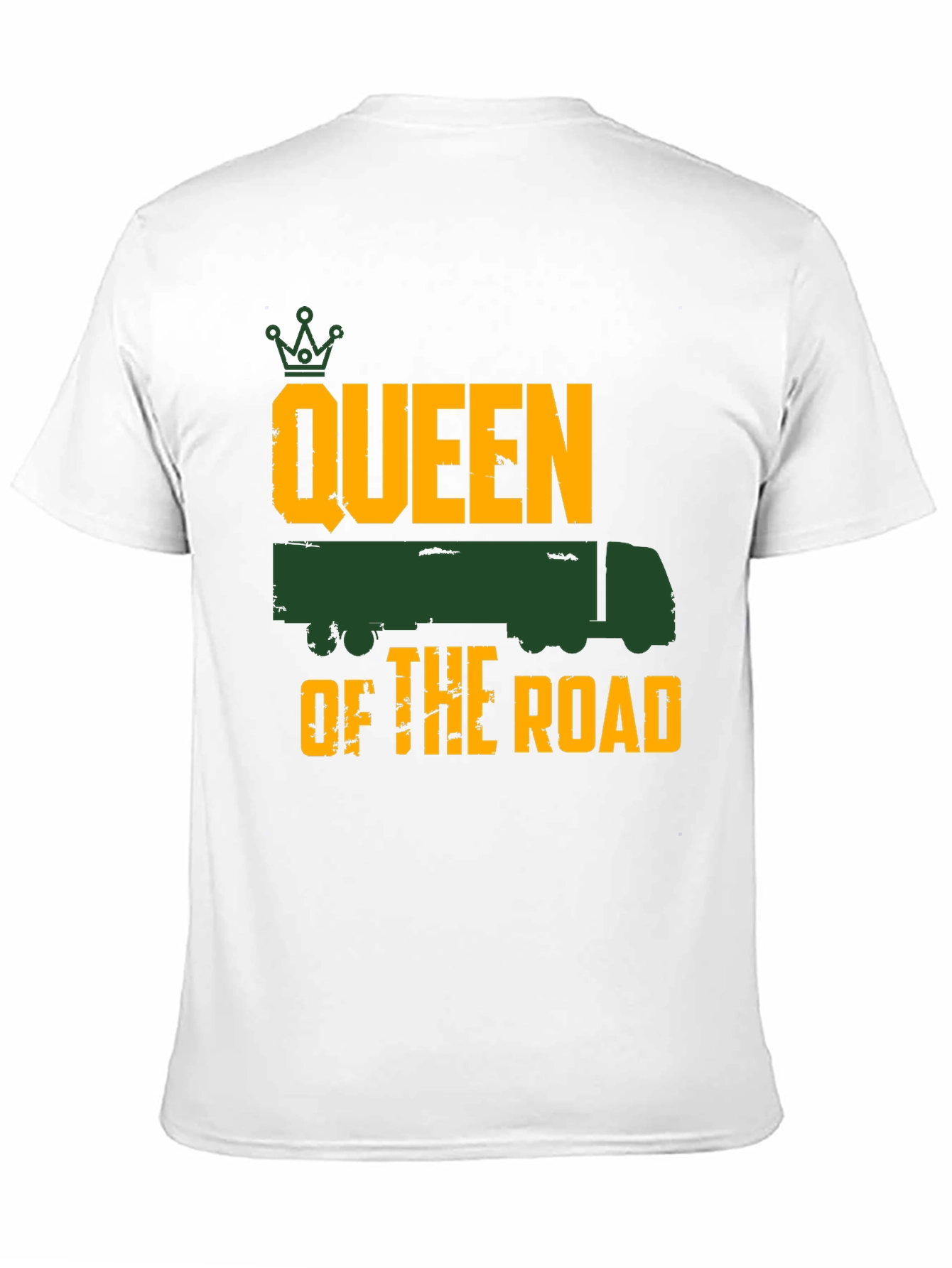 Black Queen of the Road Trucker Tee - Black view 11