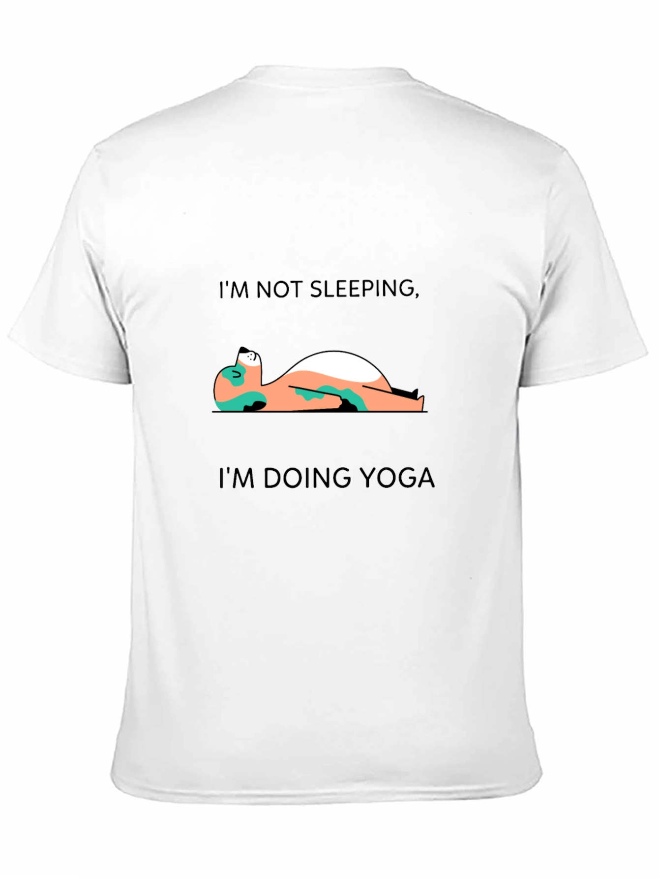 Black Yoga Sloth T-Shirt - Funny Lazy Workout Tee view 11