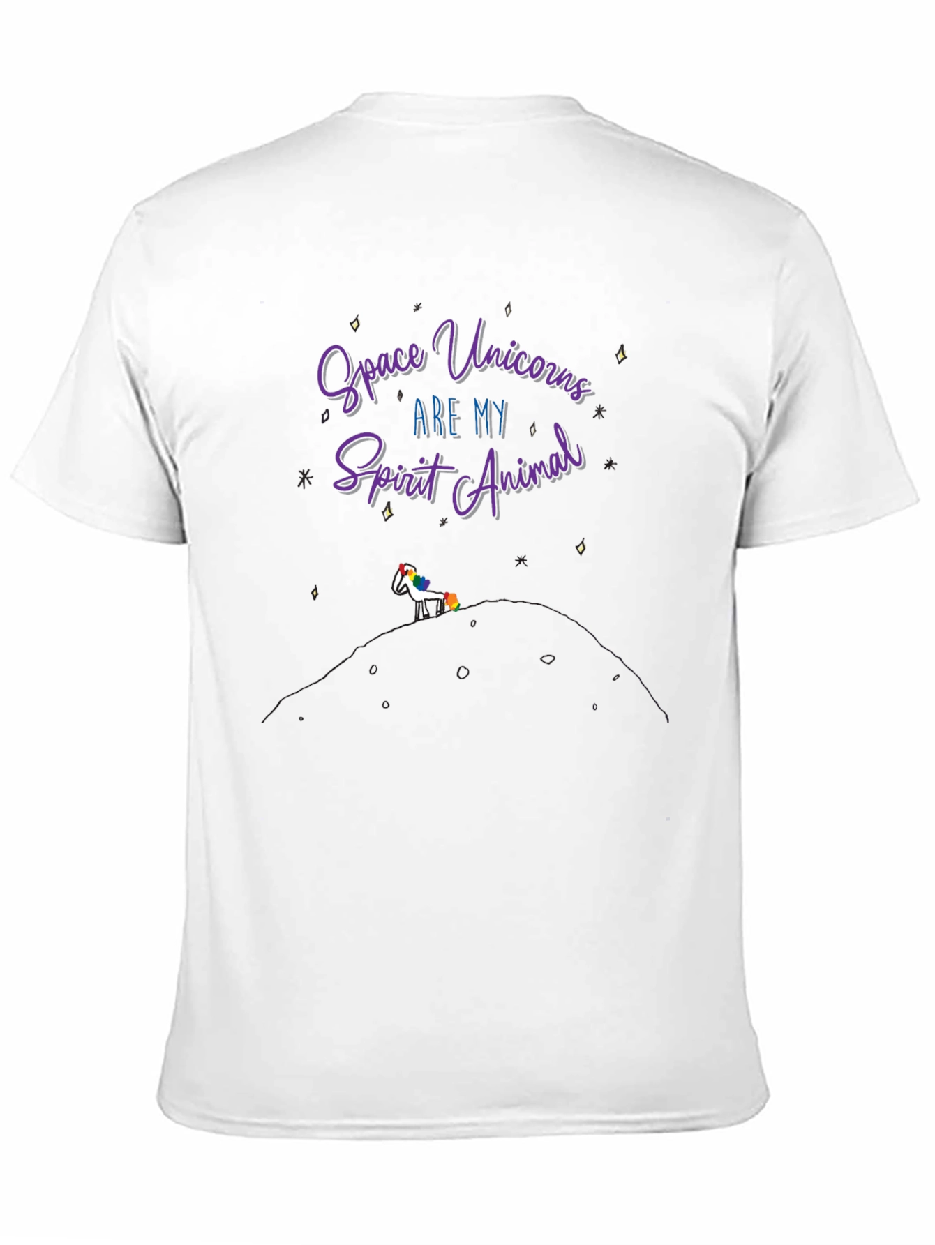 Black Space Unicorn Spirit Animal Graphic Tee view 11