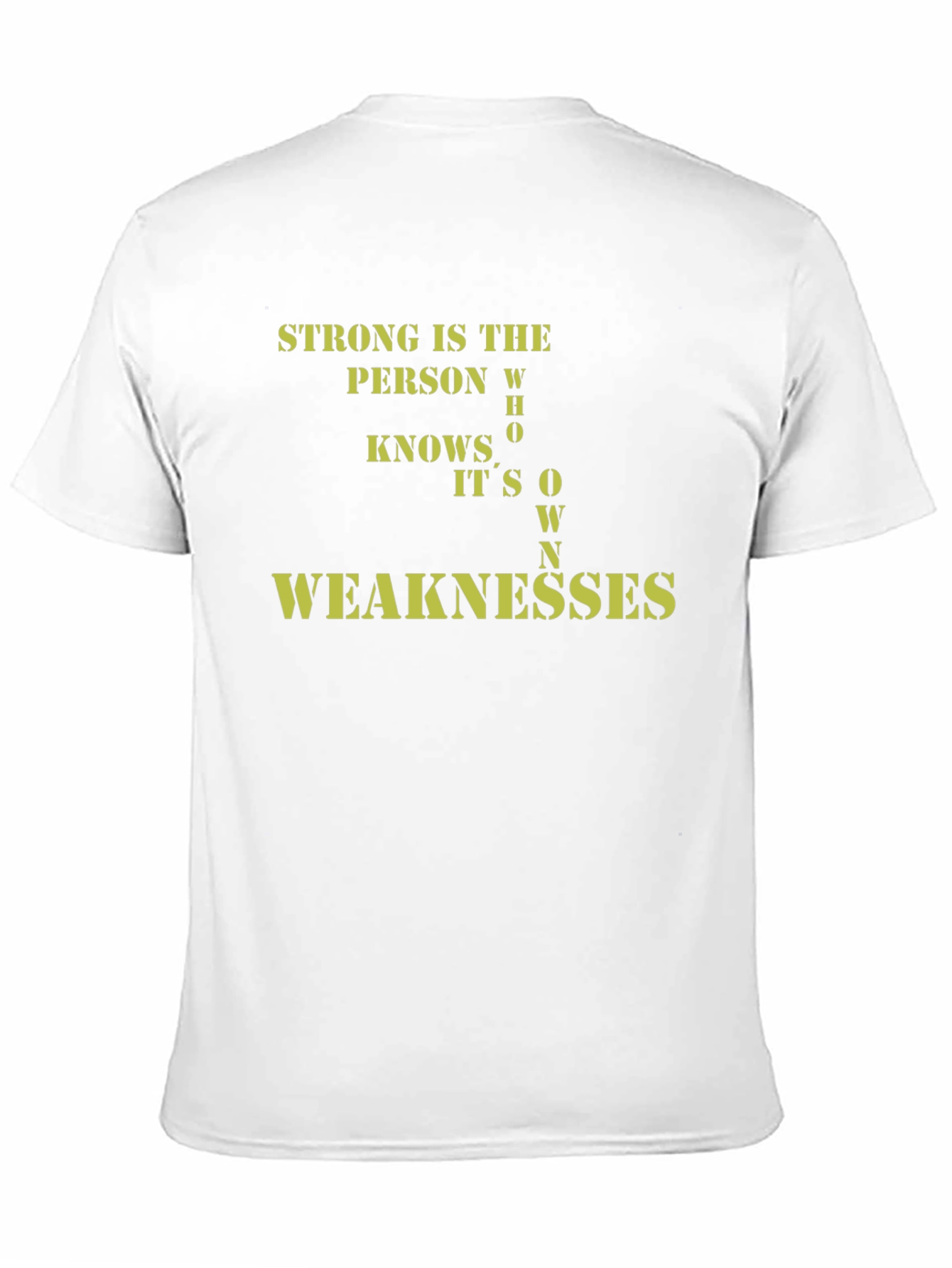 Black Strong Person Weaknesses Black T-Shirt view 11