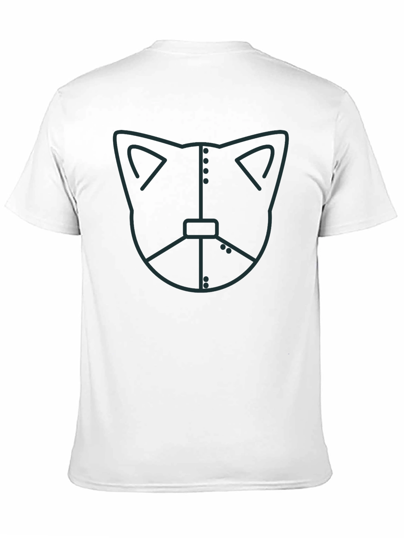 Black Robo Cat Graphic Tee - Black Cotton Blend Shirt view 11