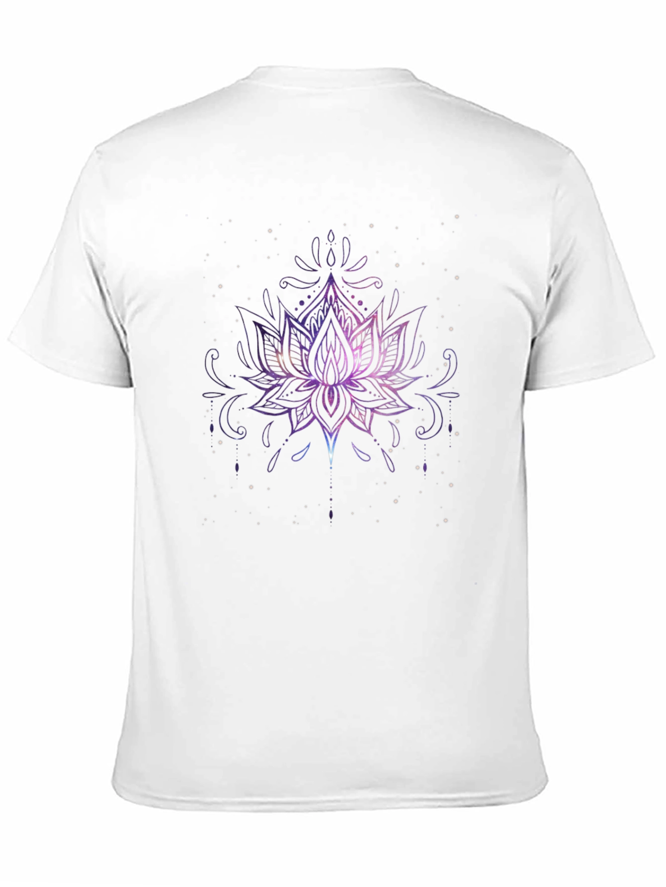 Black Galaxy Lotus Flower Graphic Tee view 11
