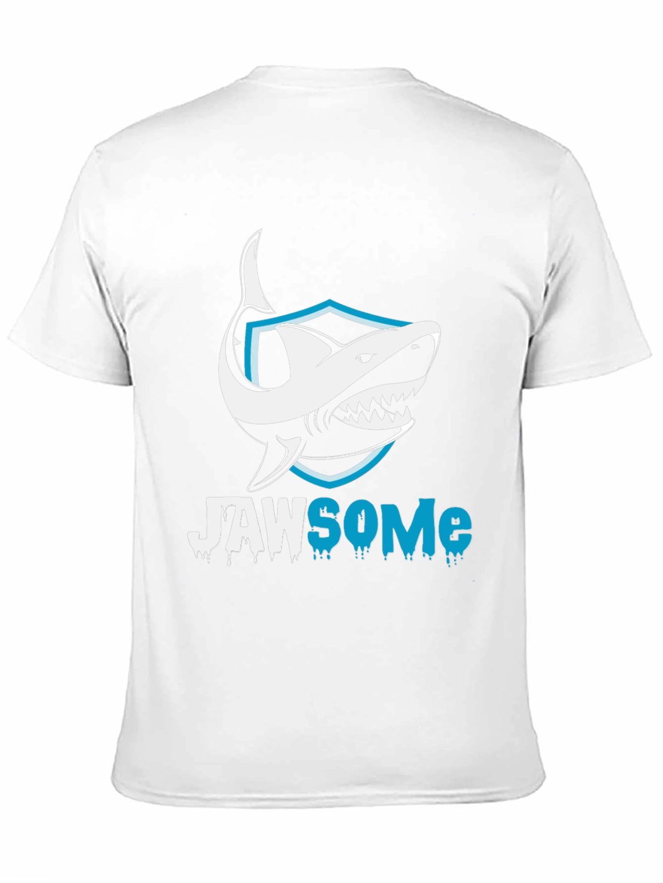 Black Jawsome Shark Graphic T-Shirt - Black Cotton Tee view 11
