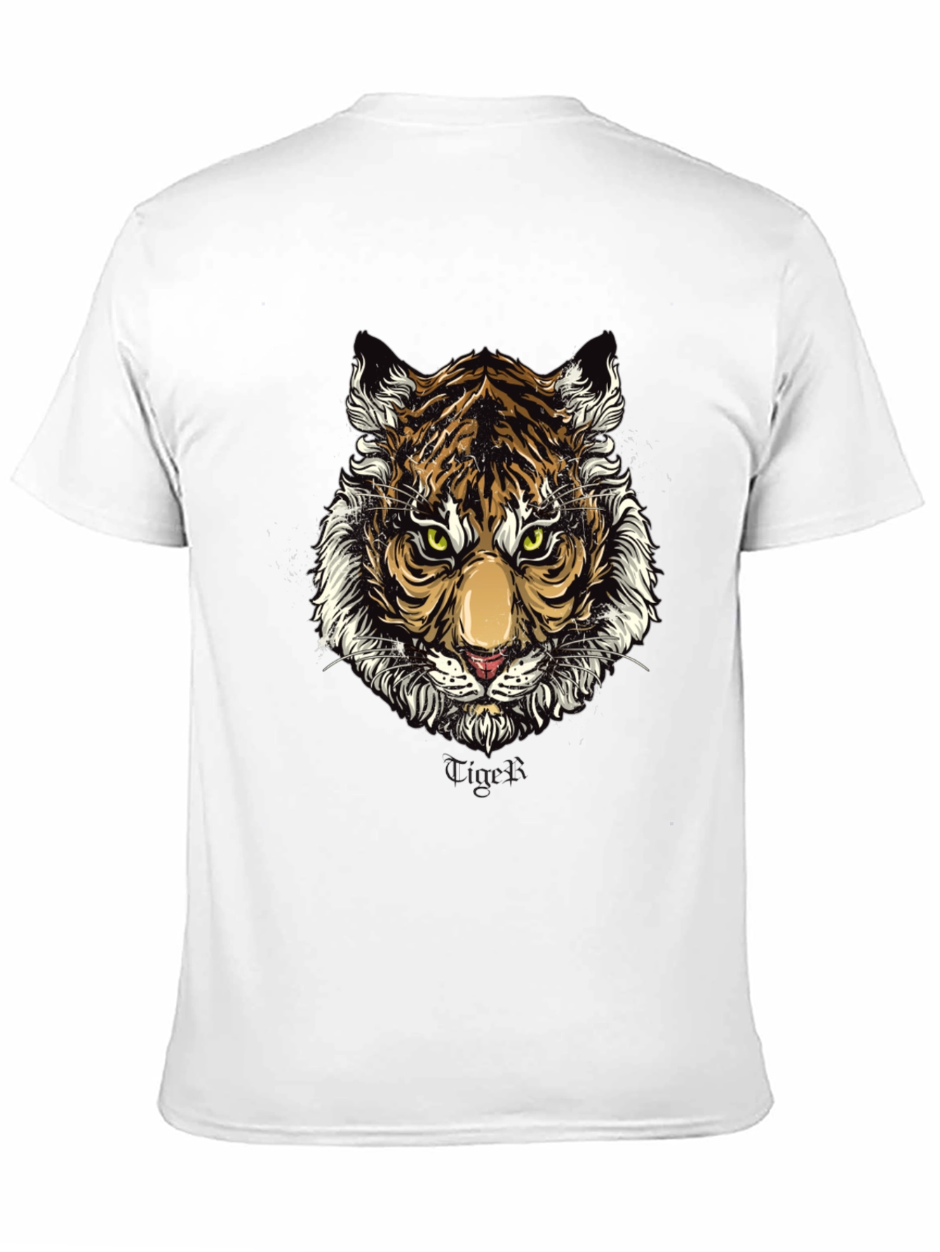 Black Tiger Graphic Print Black T-Shirt view 11