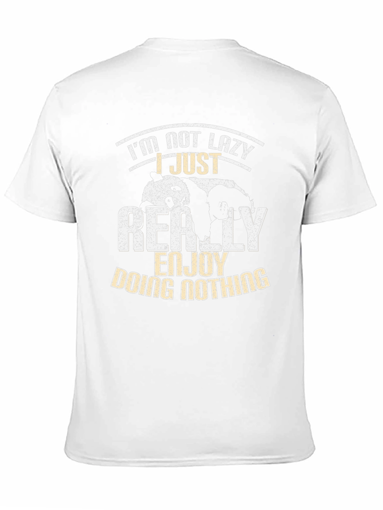 Black Lazy Panda T-Shirt - I'm Not Lazy, Enjoy Doing Nothing Funny Tee view 11