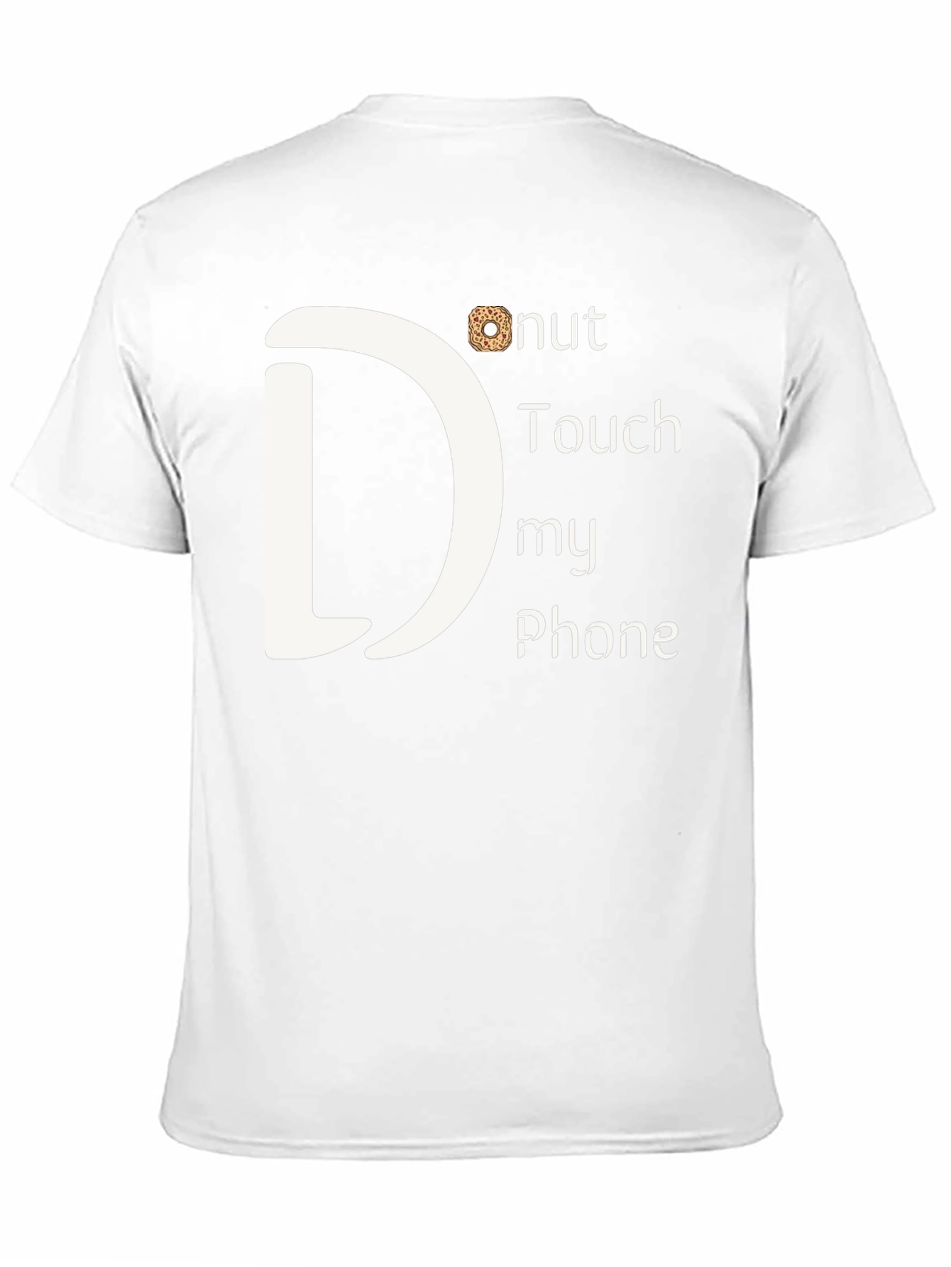 Black Donut Touch My Phone Graphic T-Shirt view 11