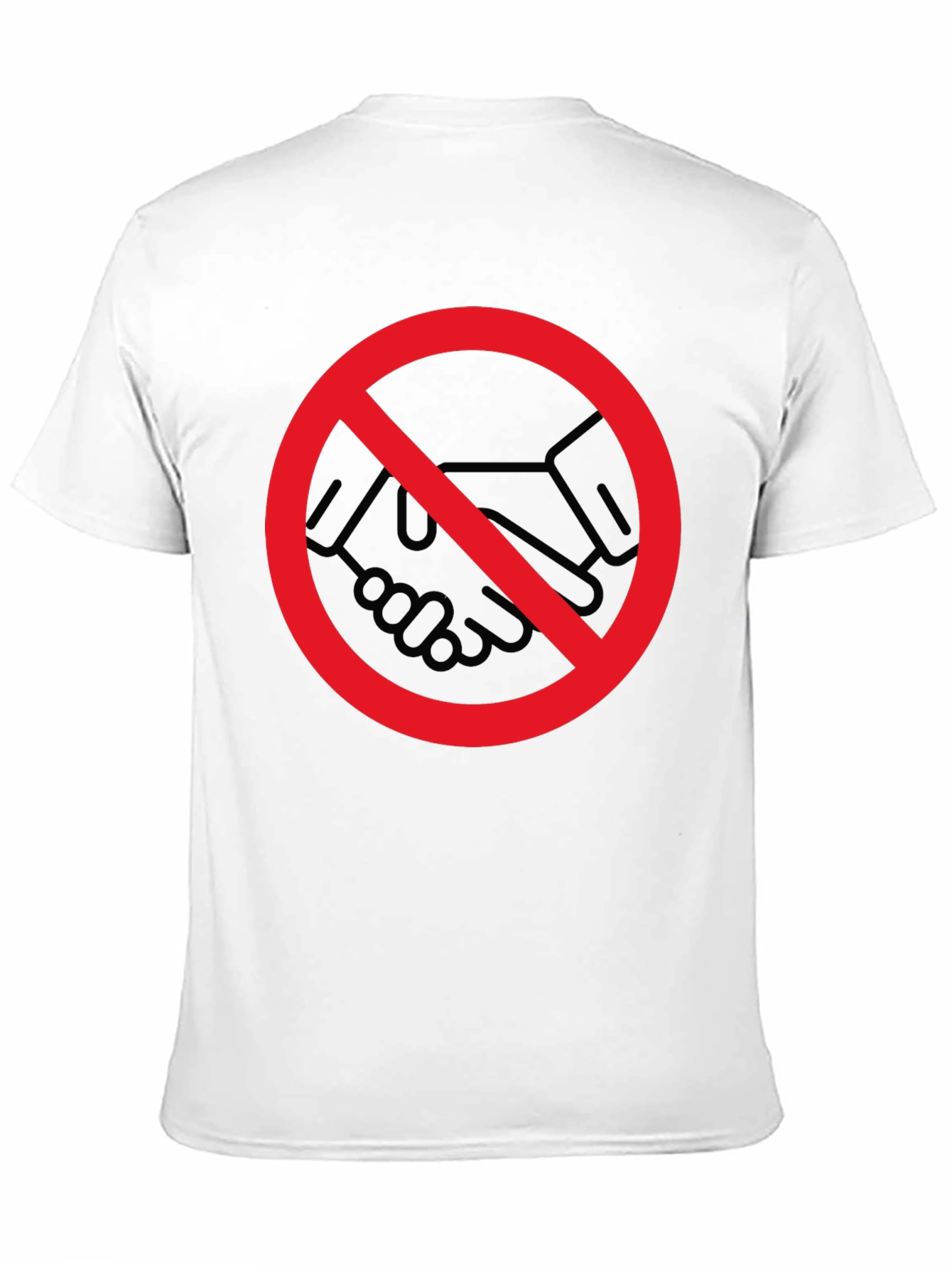 Black No Handshake Graphic Tee - Black Crew Neck view 11