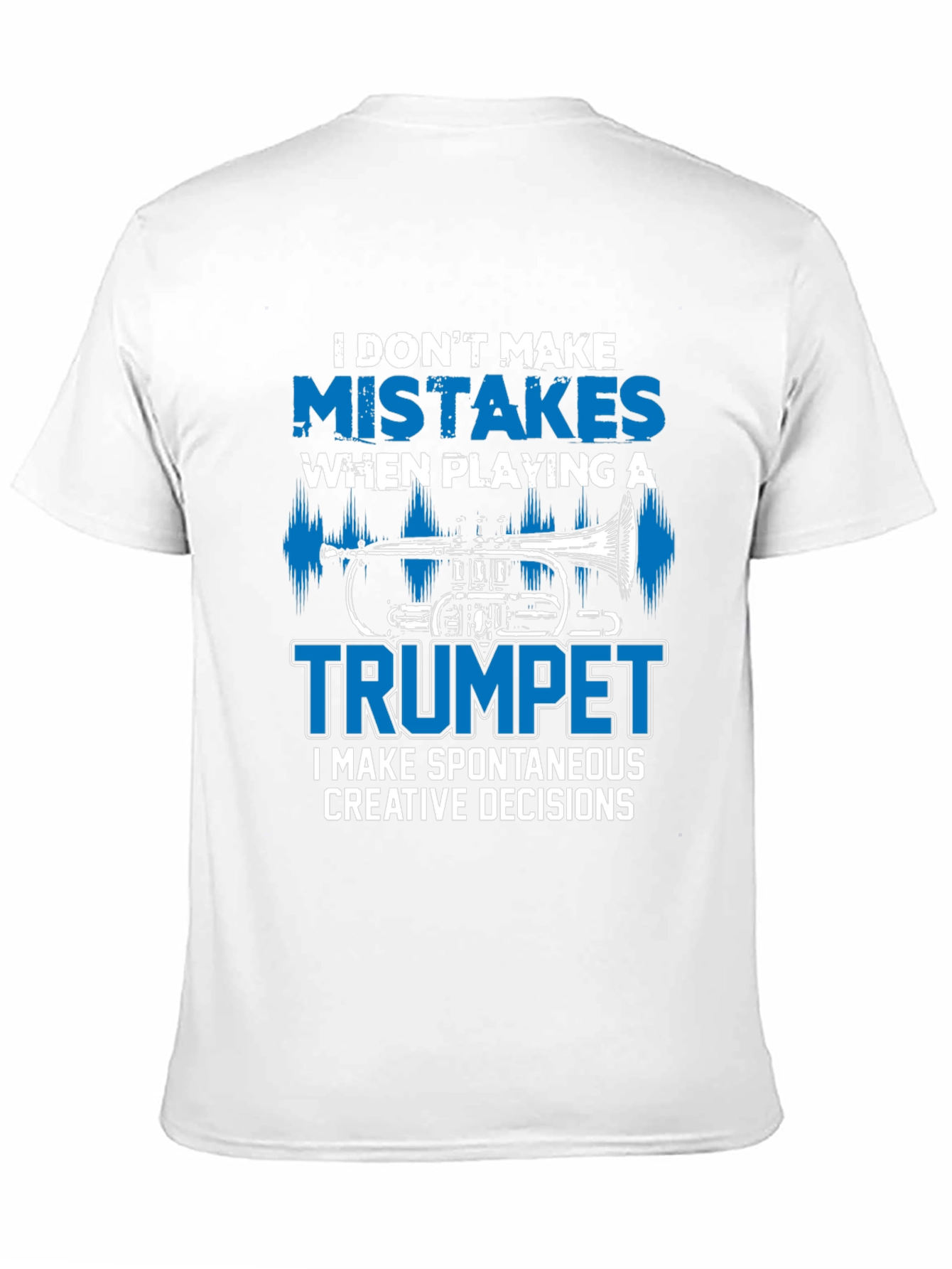 Black Funny Trumpet Player Graphic T-Shirt view 11