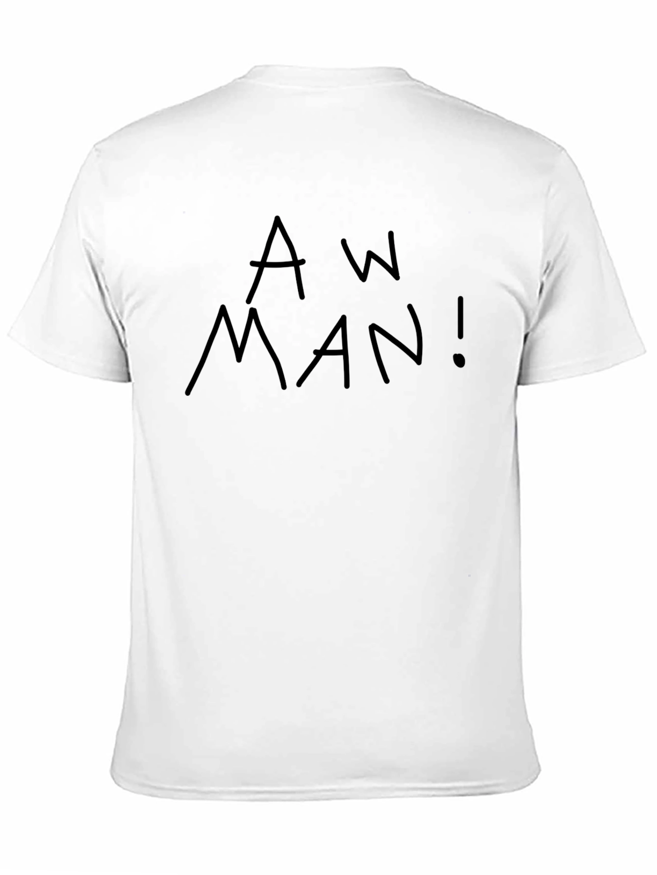 Black Aw Man! Black T-Shirt - Bold Graphic Tee view 11