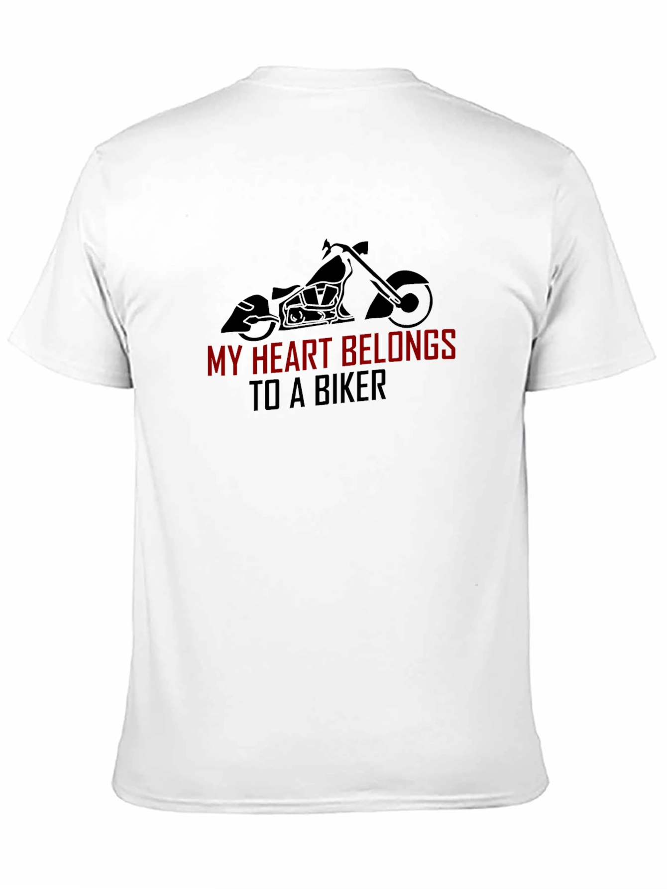 Black My Heart Belongs to a Biker Tee view 11