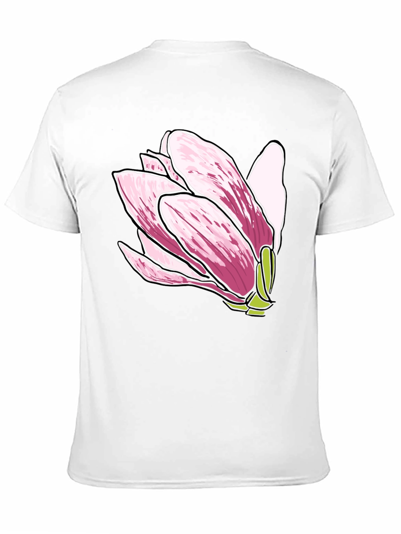 Black Magnolia Flower Graphic Tee - Soft Cotton Comfort view 11