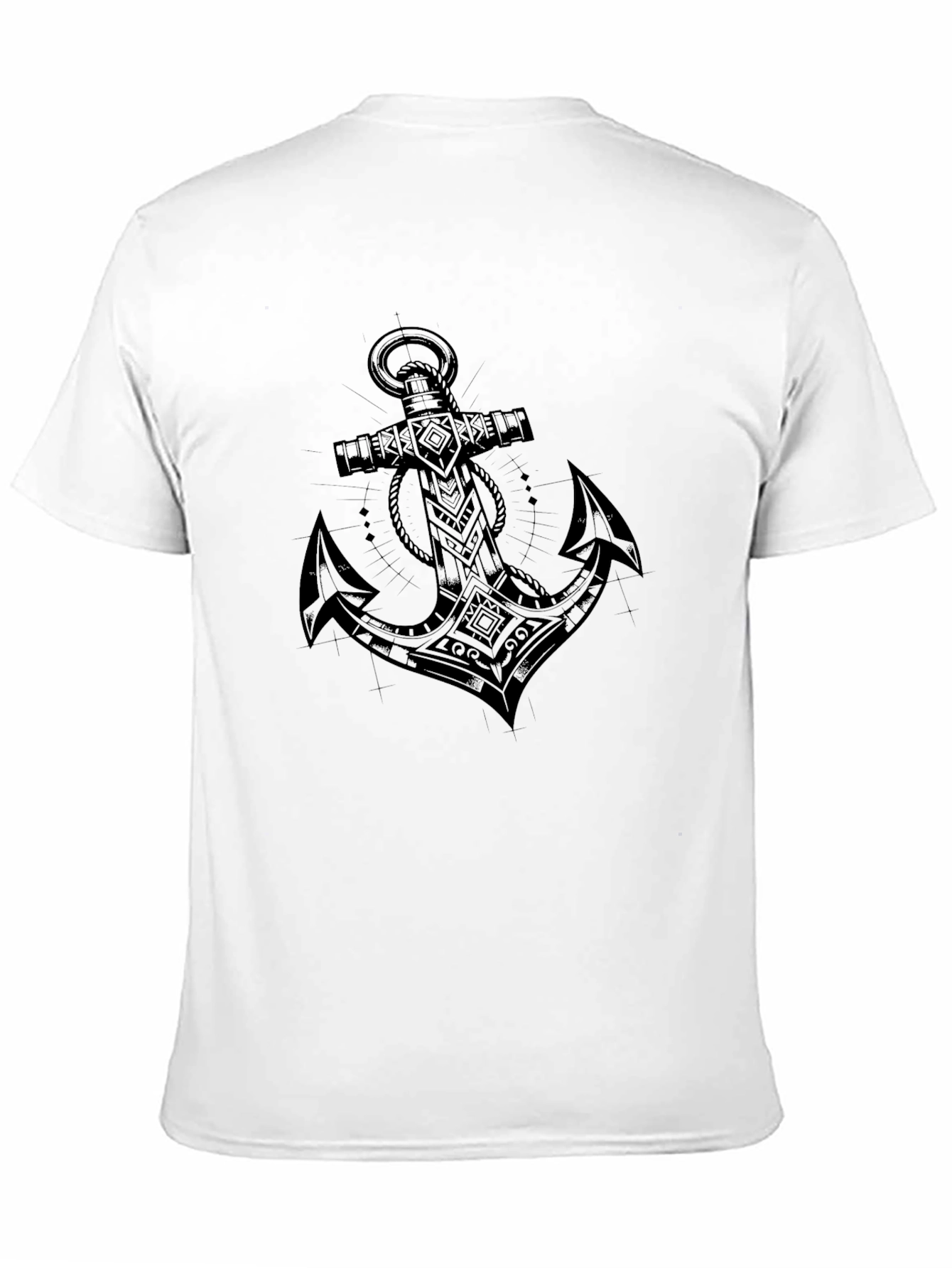 Black Anchor Graphic Black Tee - Nautical Style view 11