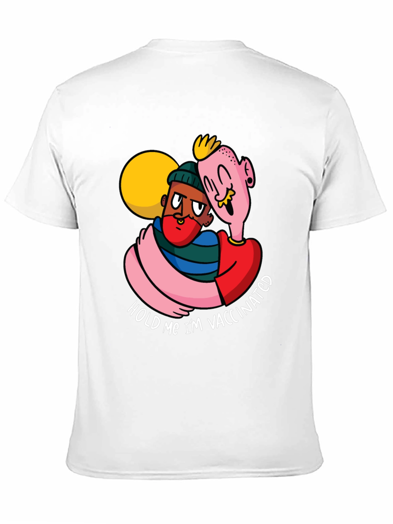 Black Vaccinated Embrace T-Shirt view 11