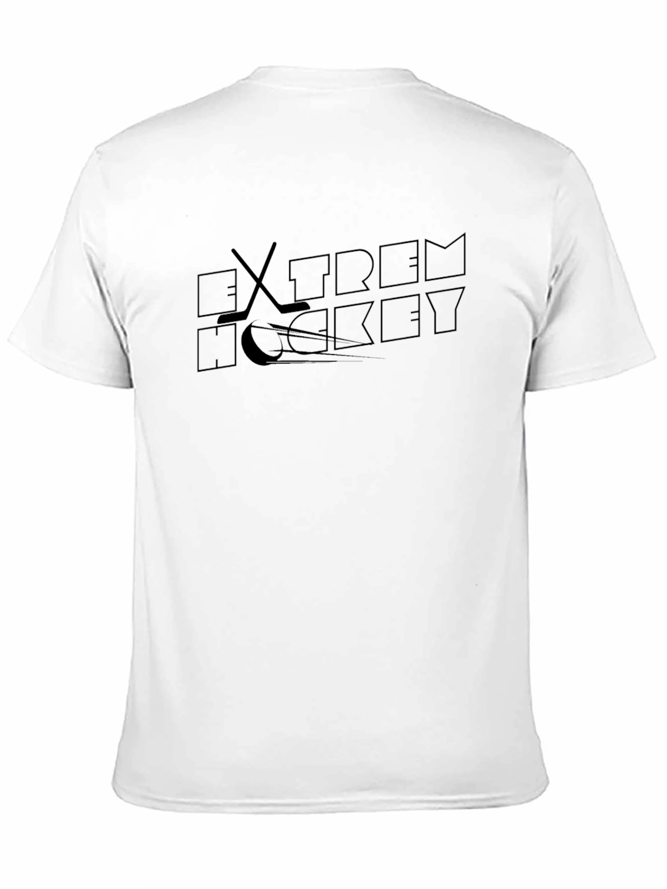 Black Extreme Hockey Graphic Tee - Black Cotton Blend view 11