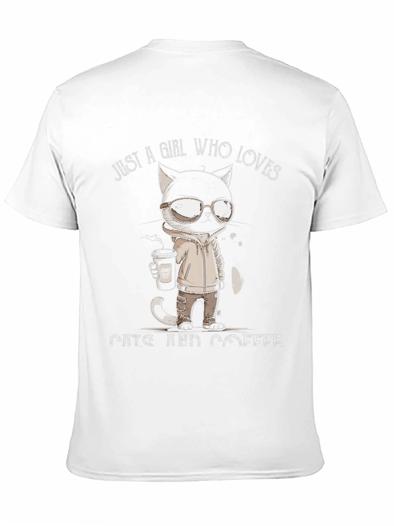 Black Girl Who Loves Cats and Coffee T-Shirt view 11