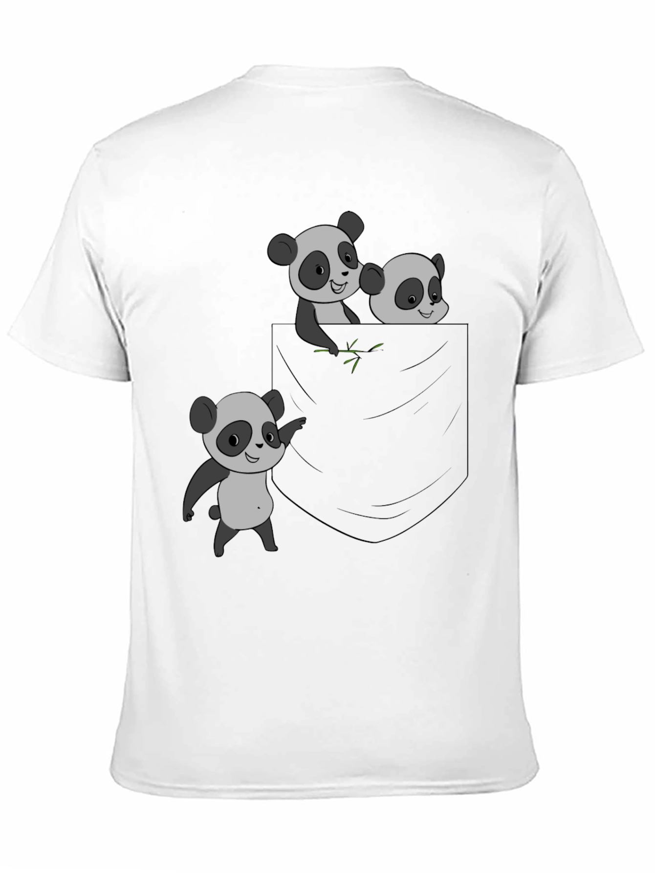 Black Panda Pocket Graphic Tee - Casual & Cute! view 11