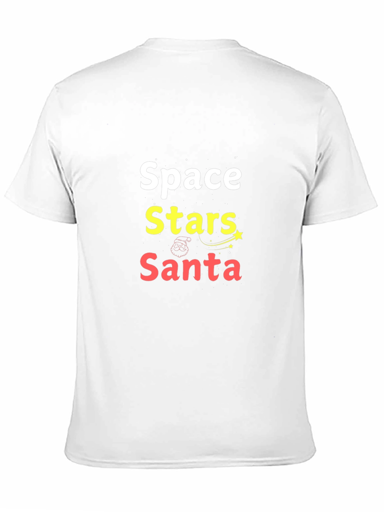 Black Space Stars Santa Graphic Tee - Holiday Fun view 11