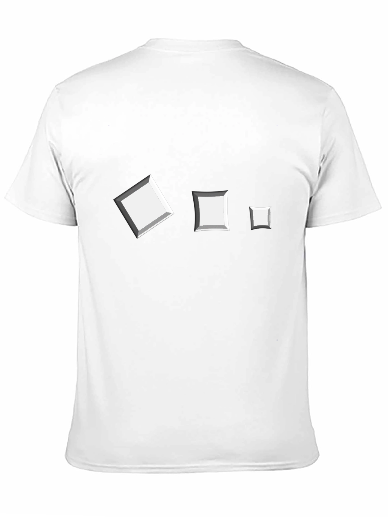 Black Modern Squares Tee - Unique Geometric Design view 11