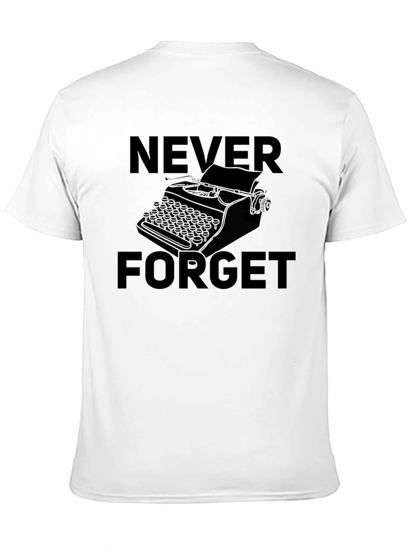 Black Never Forget Typewriter Graphic Tee - Black view 11