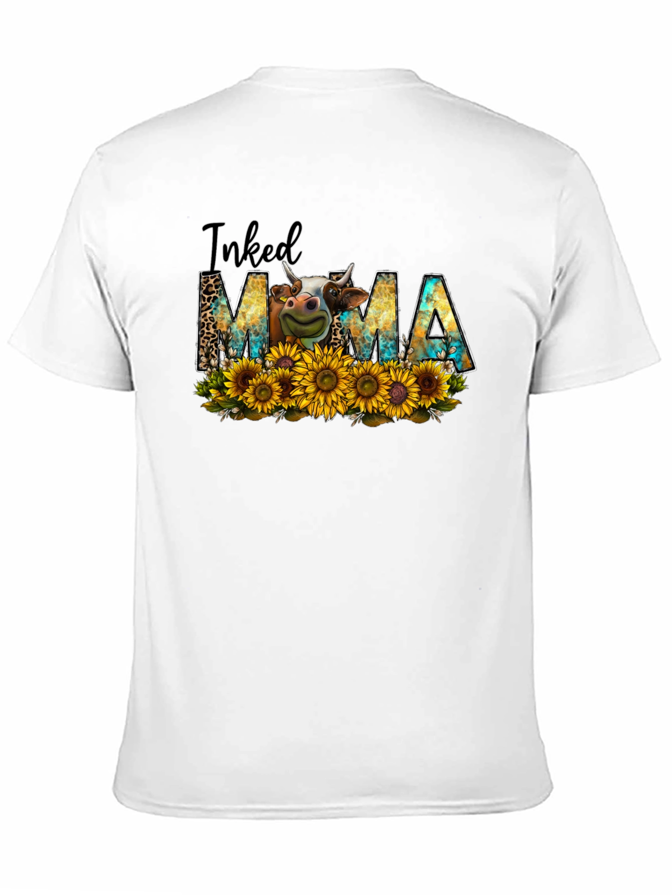Inked Mama Cow Sunflower Graphic Tee - 11
