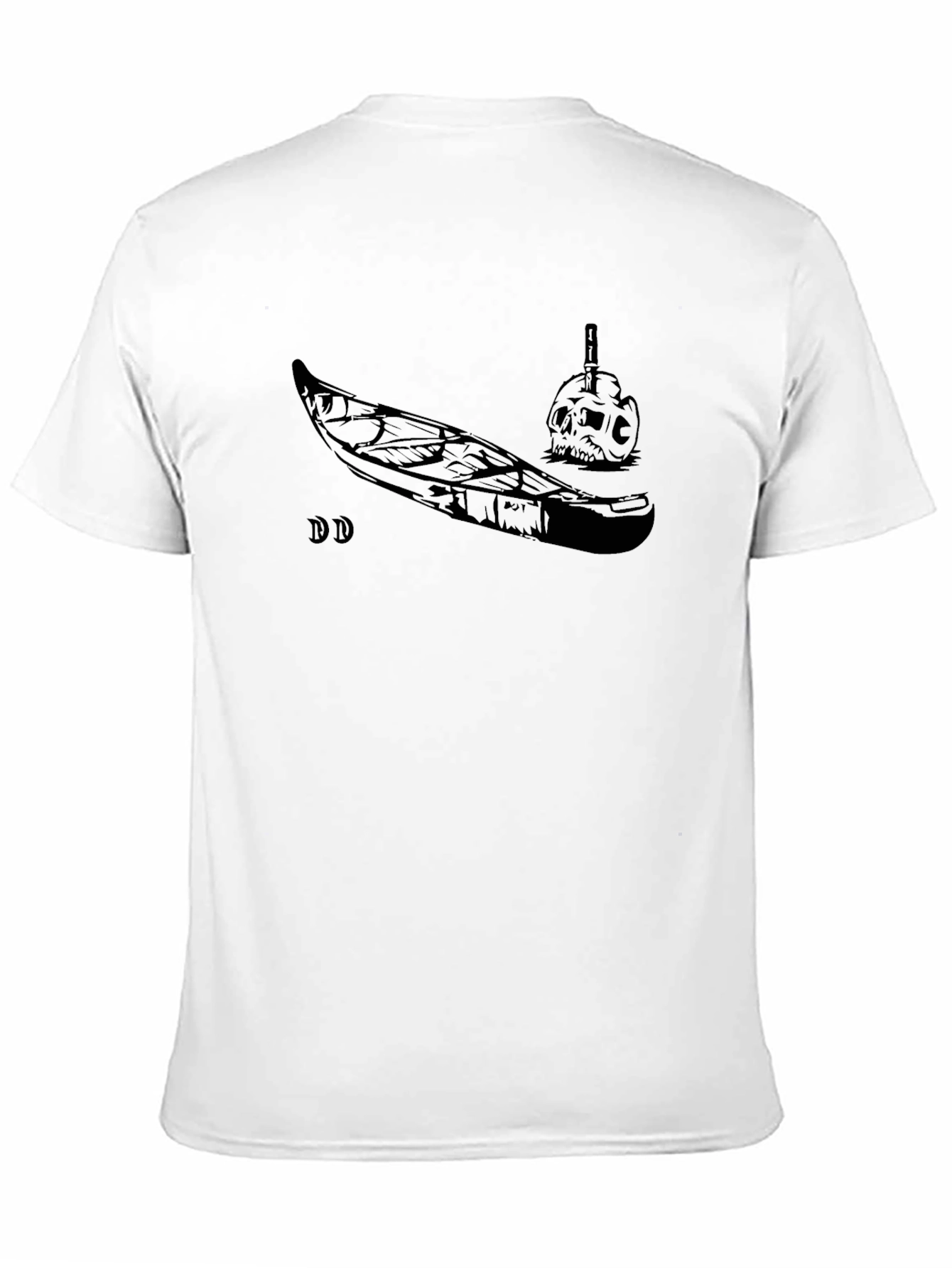 Black Skull & Canoe Graphic T-Shirt - Premium Cotton view 11