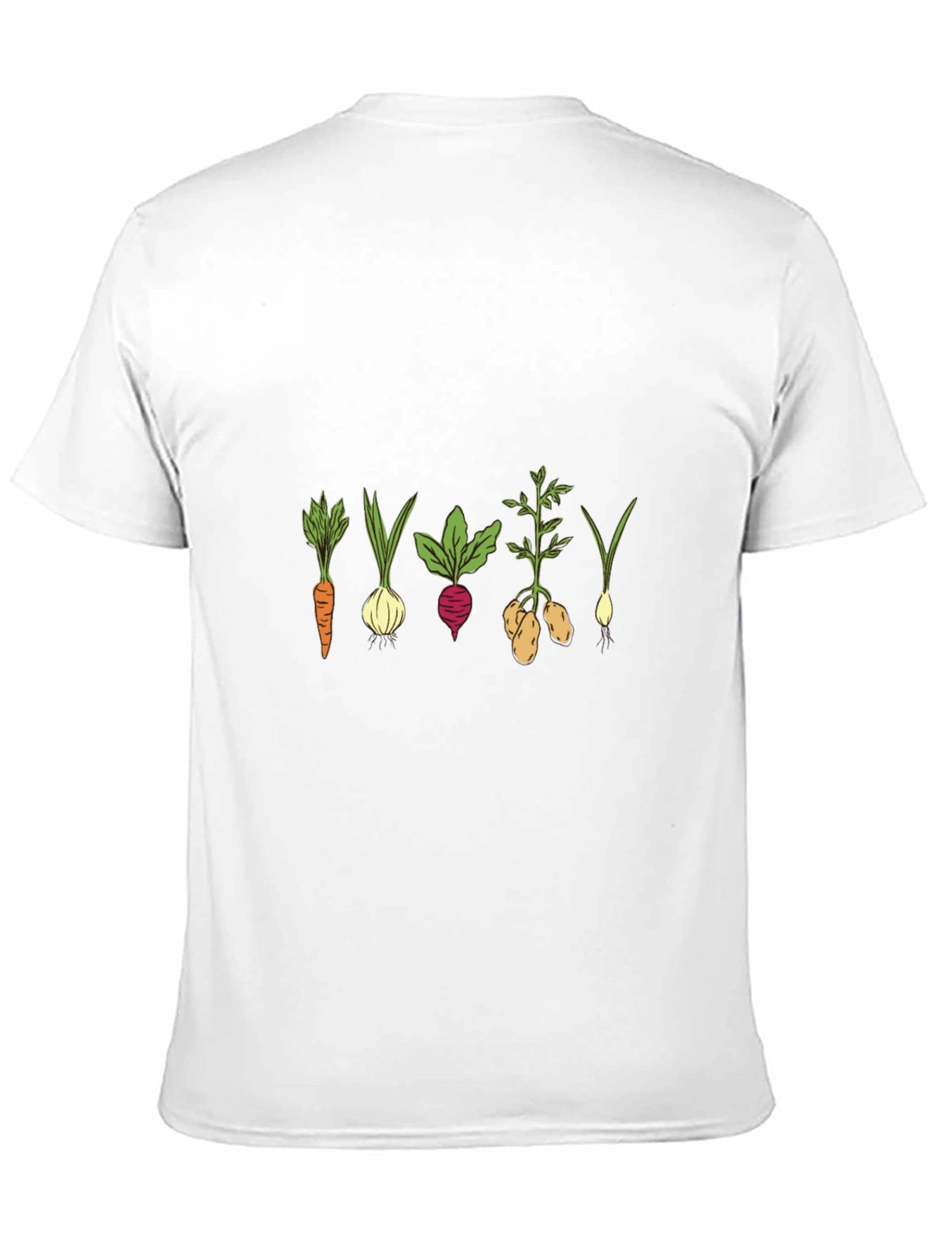 Black Vegetable Print Black T-Shirt view 11