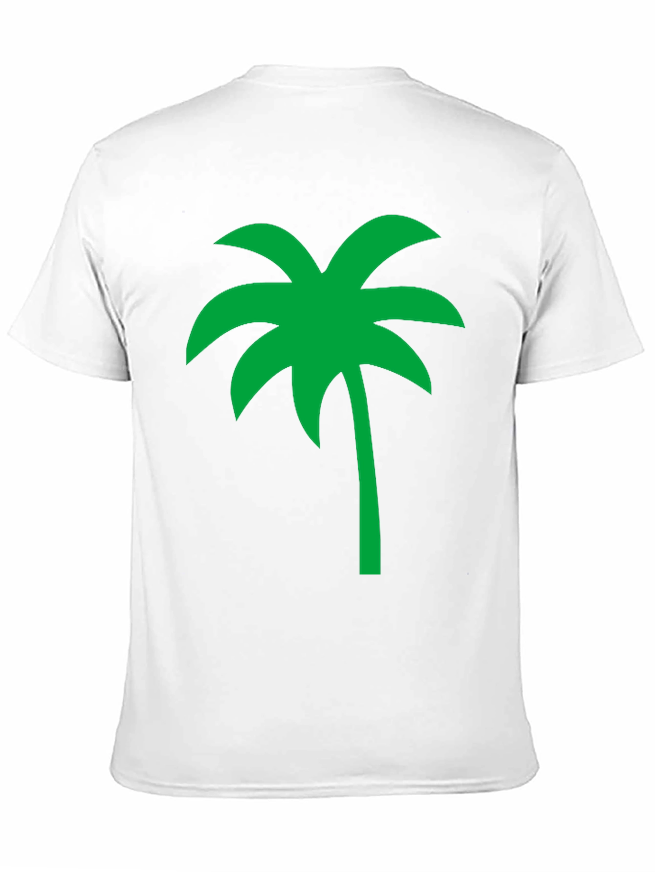 Black Tropical Palm Tree Graphic Tee - Black Cotton Casual Shirt view 11