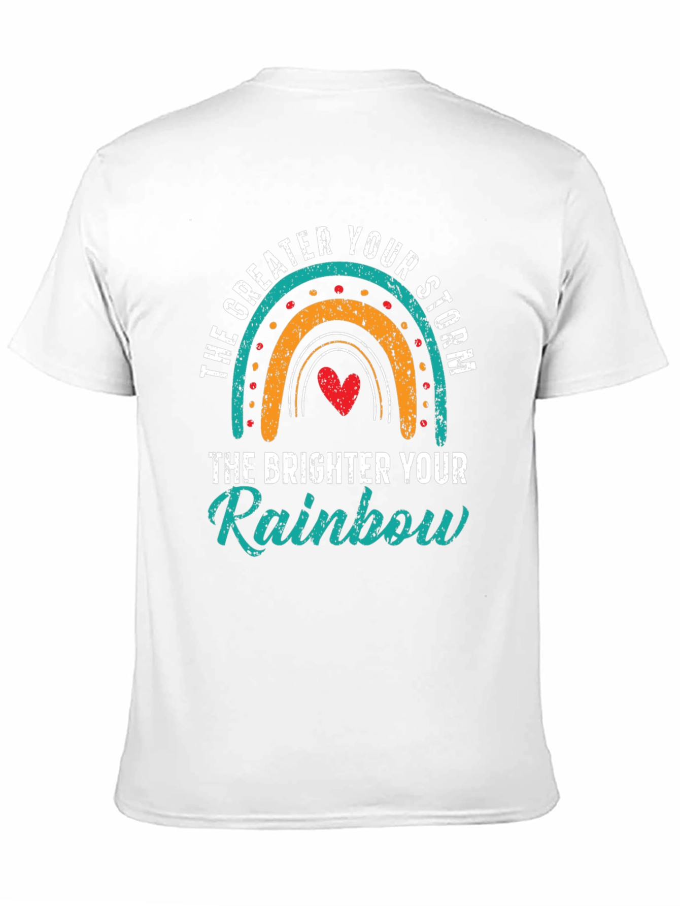 Black Inspirational Rainbow Graphic T-Shirt view 11