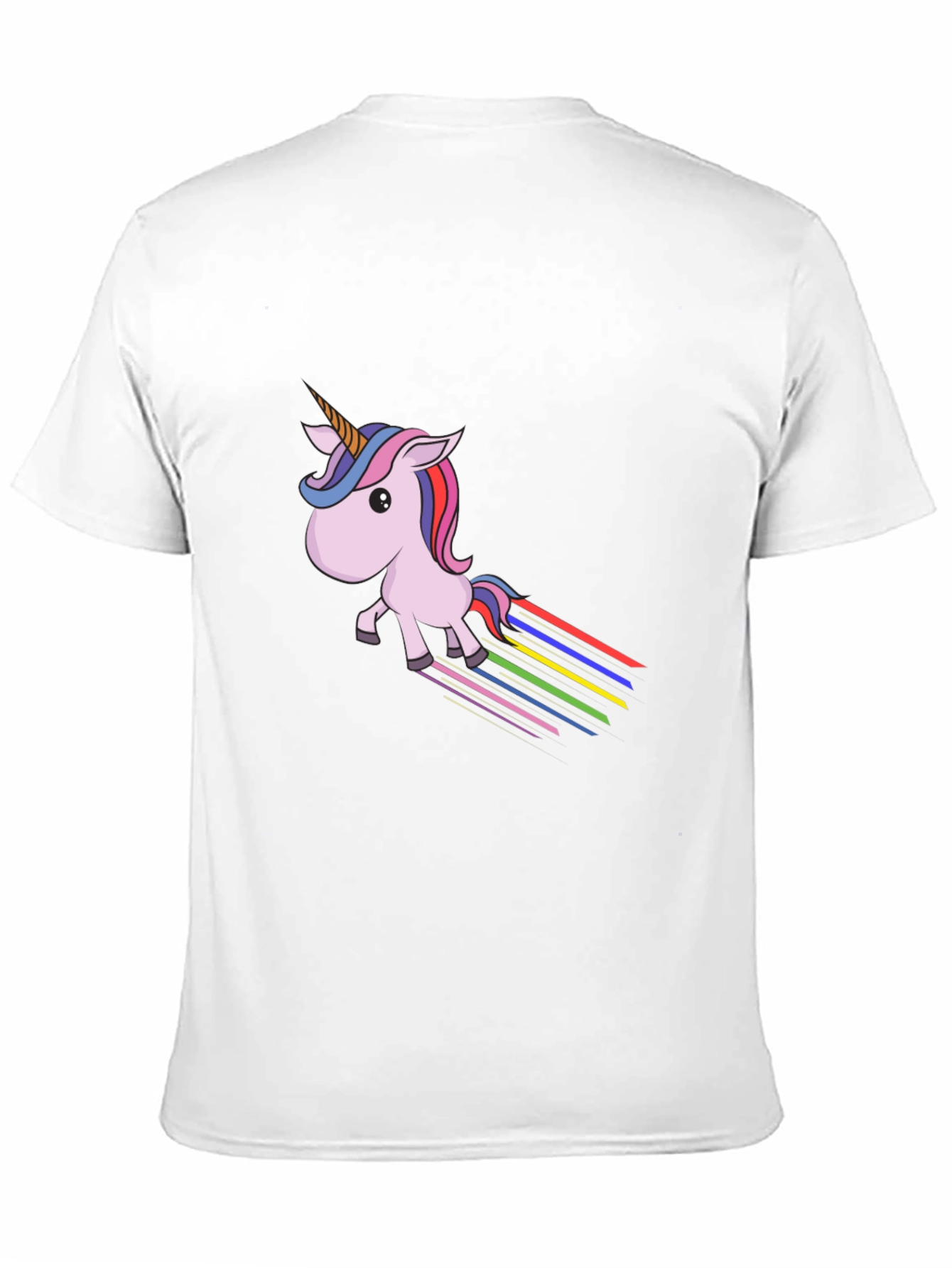 Black Rainbow Unicorn Graphic Tee - Black Cotton Blend view 11