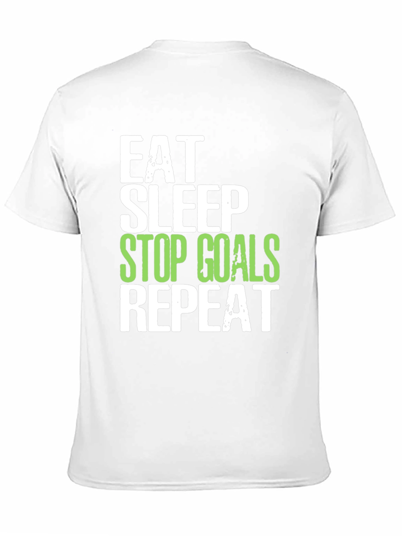 Black Eat Sleep Stop Goals Repeat T-Shirt view 11