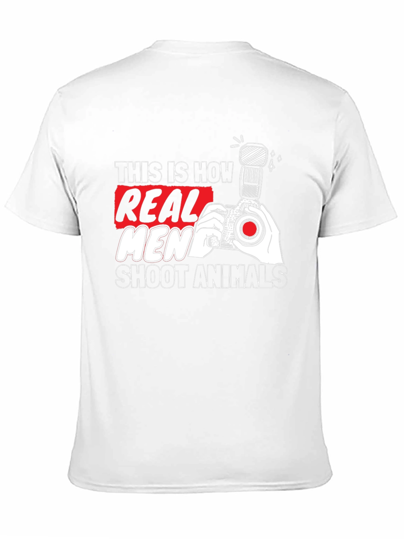 Black Real Men Shoot Animals T-Shirt Photography Black view 11