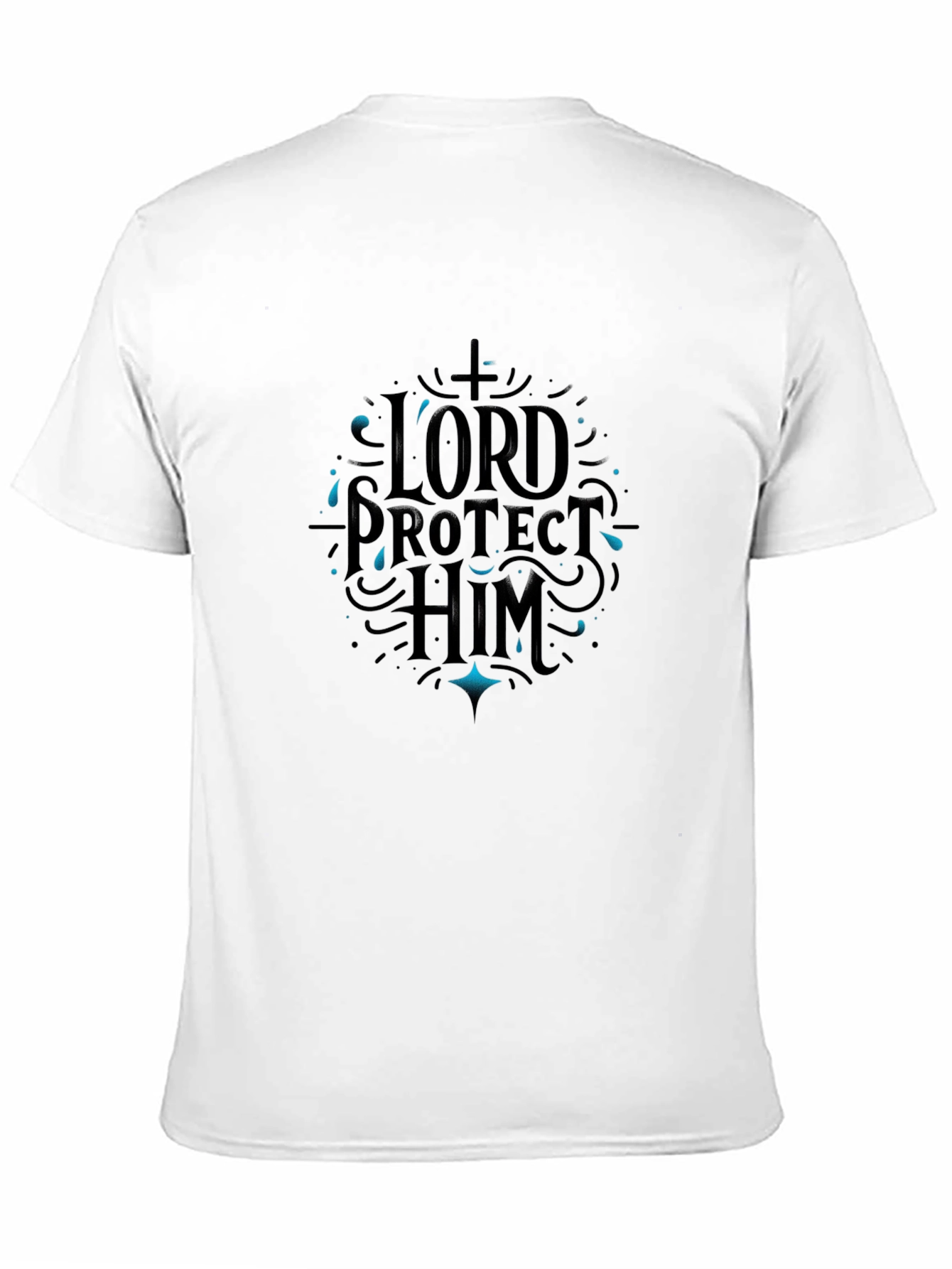 Black Lord Protect Him Black Graphic Tee view 11