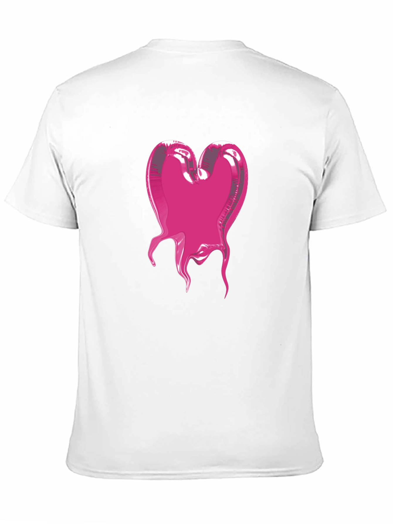 Black Heart Blob Graphic Tee - Modern Black T-Shirt view 11