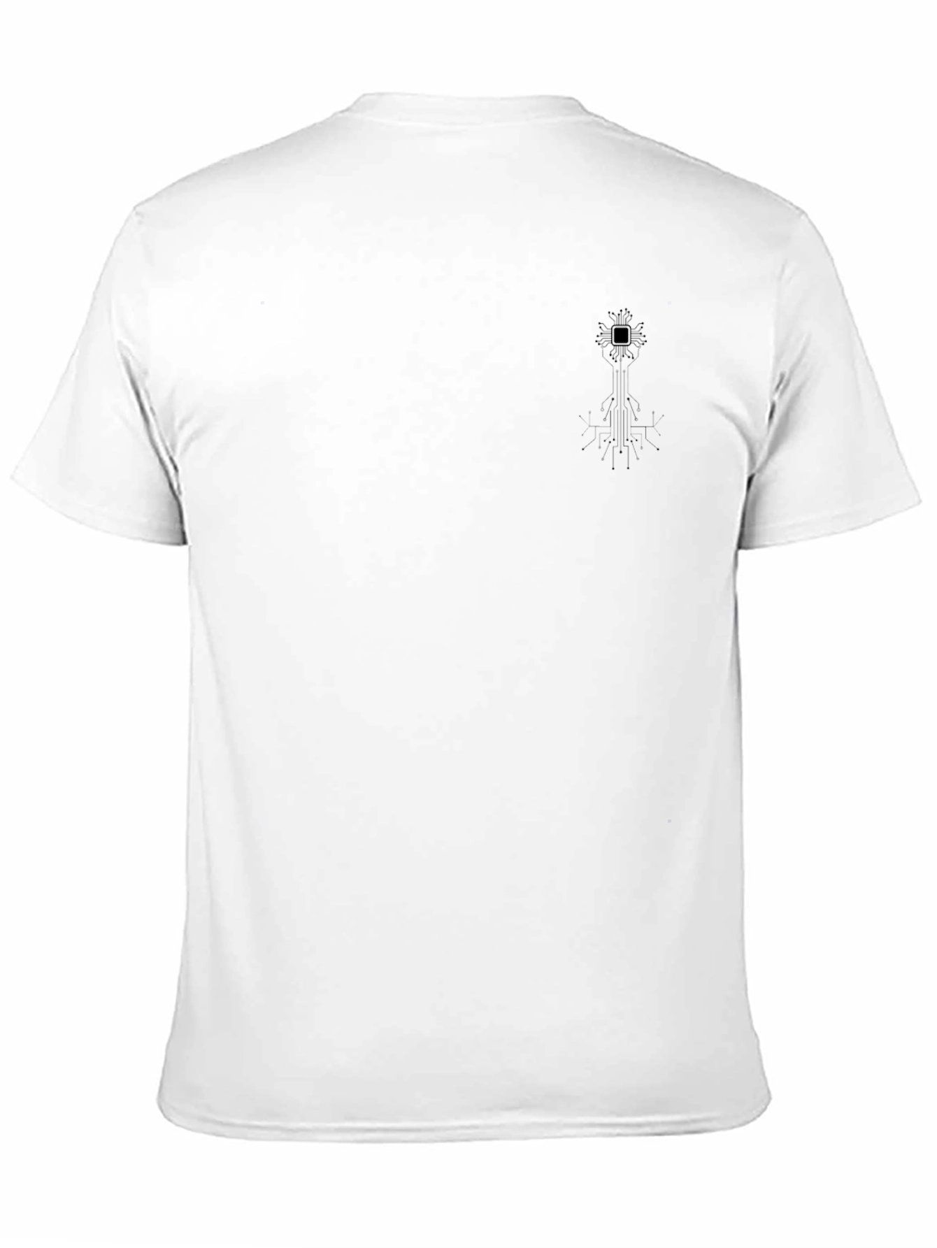 Black Black Graphic T-Shirt - Minimalist Tech Tree Design view 11