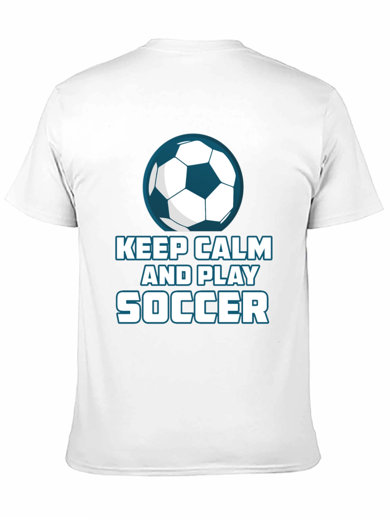 Black Keep Calm and Play Soccer T-Shirt view 11