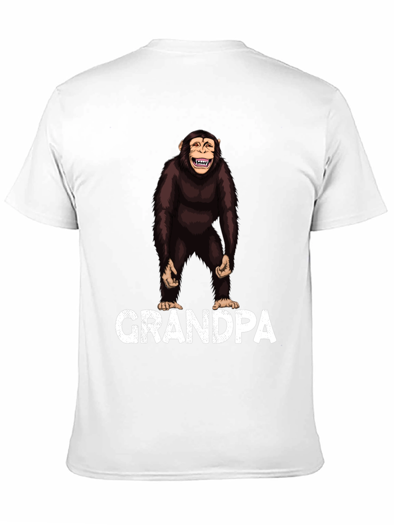 Black Grandpa Chimp T-Shirt - Funny Monkey Graphic Tee view 11