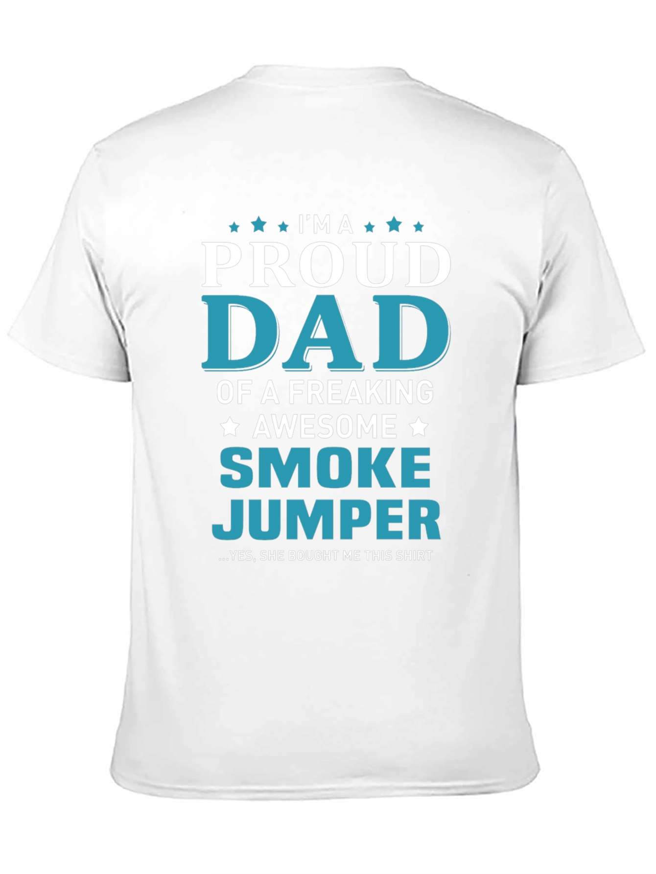 Black Proud Smoke Jumper Dad Graphic T-Shirt view 11