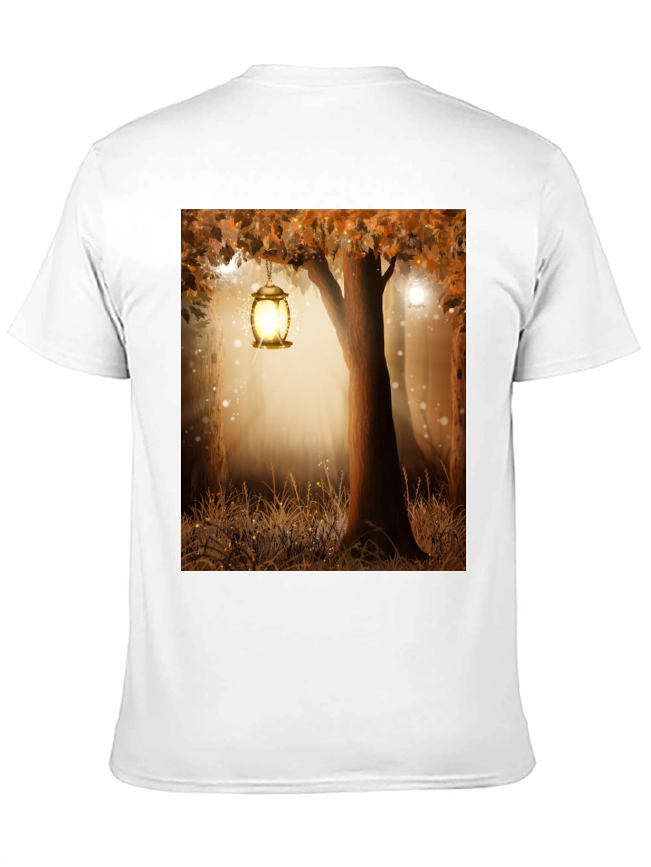 Black Enchanted Forest Lantern Black Tee view 11