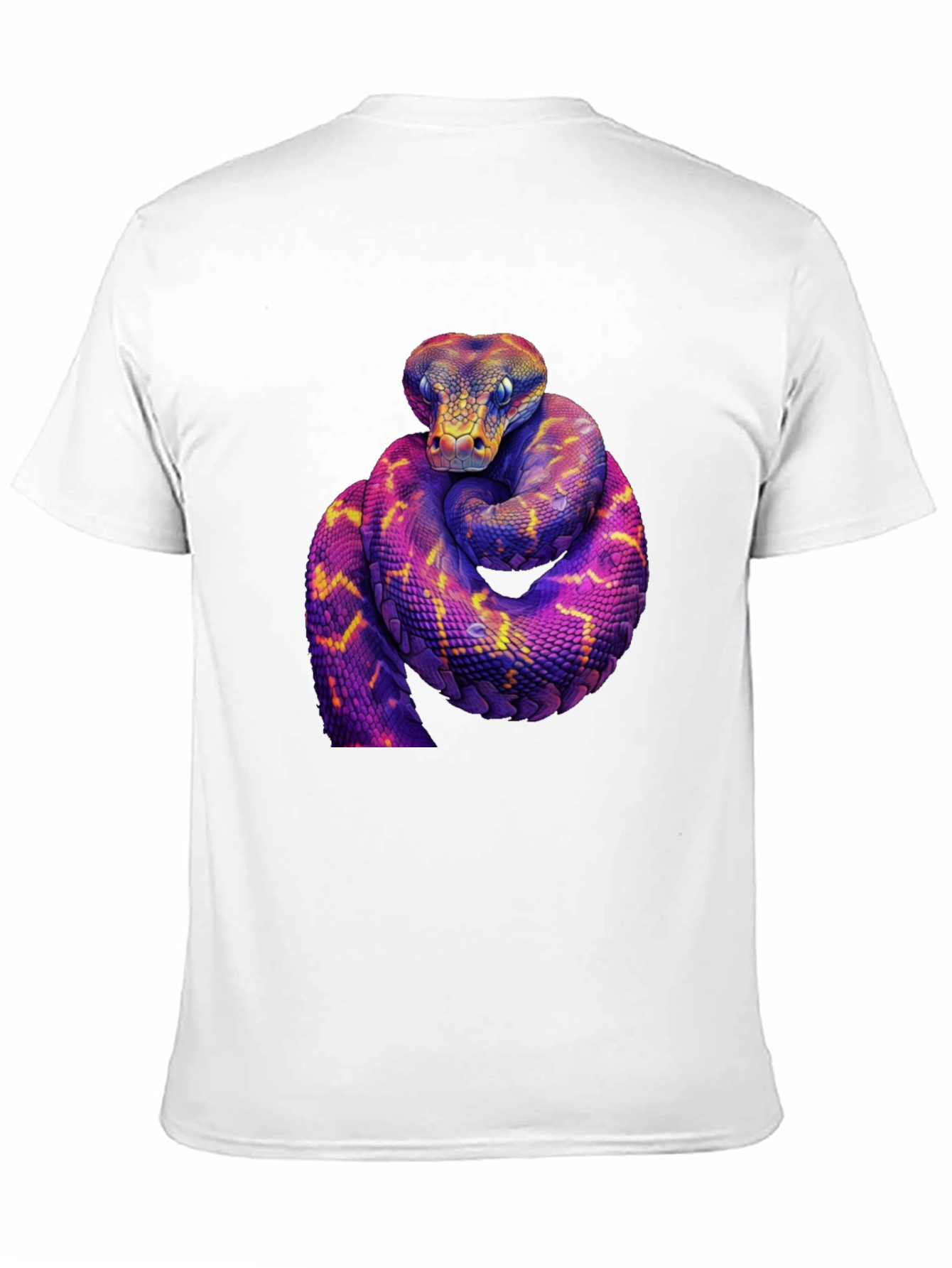 Black Vibrant Snake Graphic Tee - Bold Reptile Design view 11
