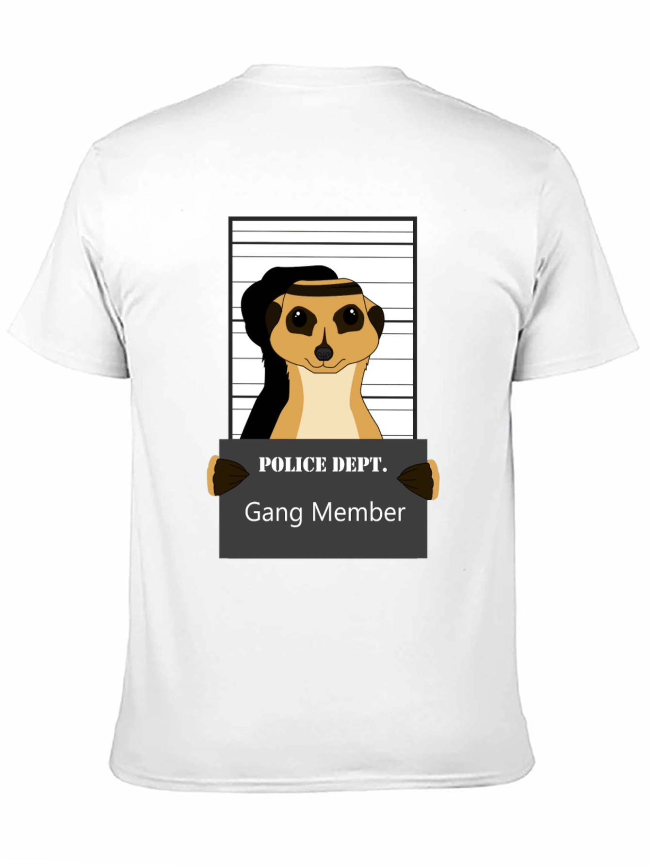 Black Gang Member Meerkat T-Shirt - Novelty Animal Tee view 11