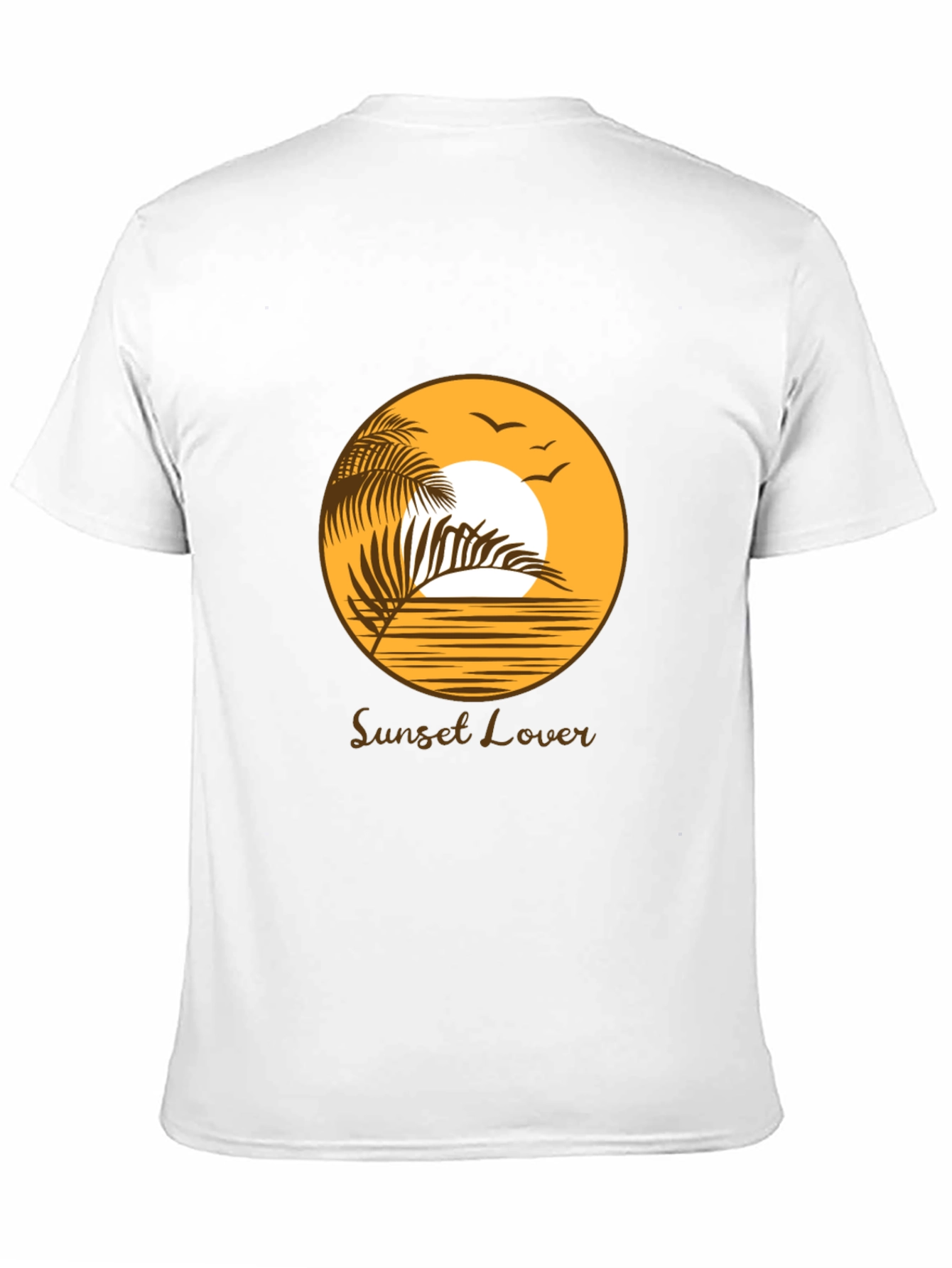 Black Sunset Lover Graphic Tee - Black Cotton T-Shirt view 11