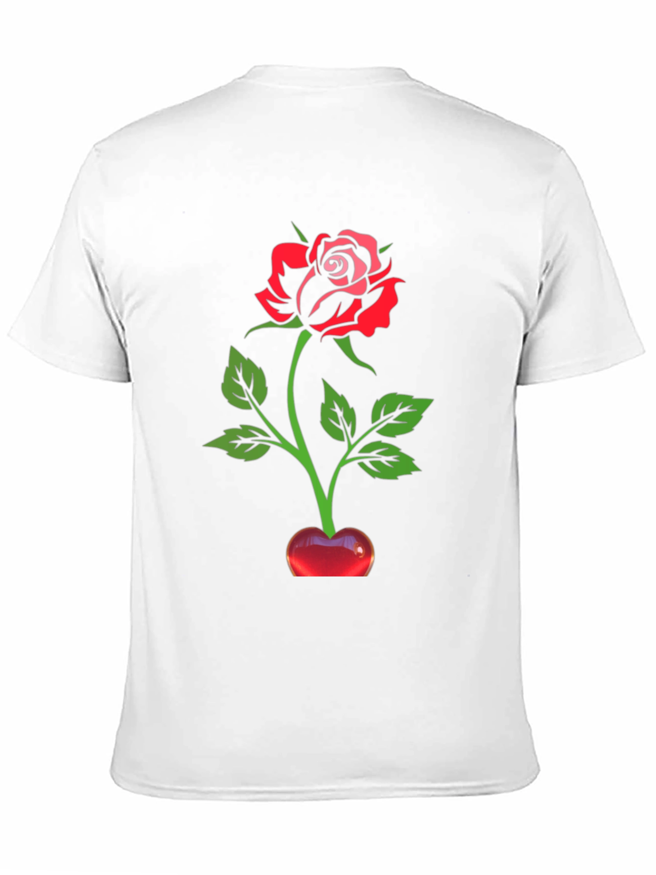 Black Rose in Cherry Vase Graphic T-Shirt view 11