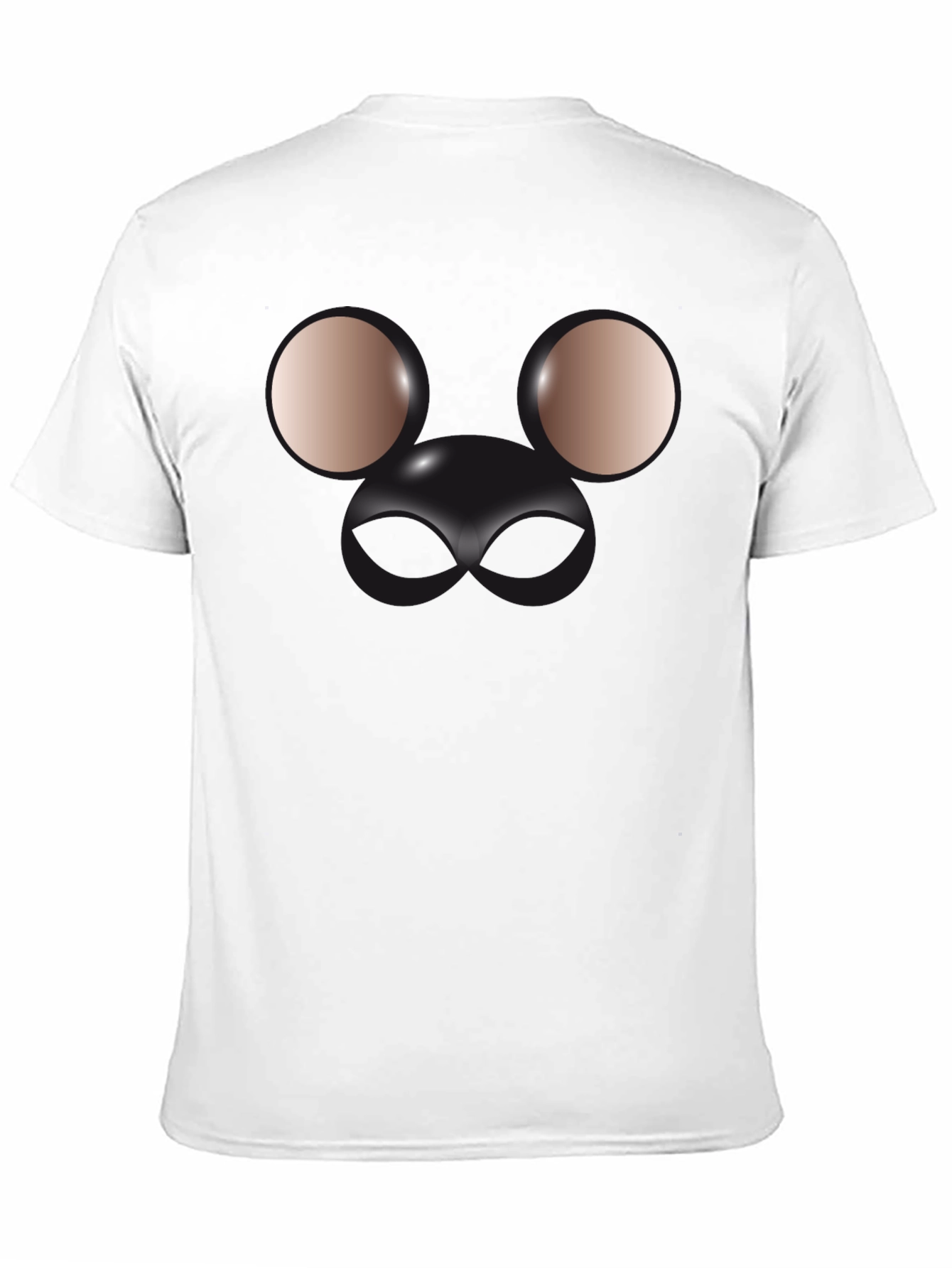 Black Funny Face T-Shirt - Unique Graphic Tee view 11