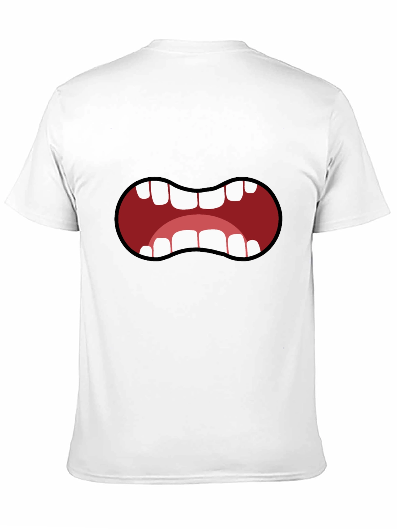 Black Cartoon Mouth T-Shirt - Funny Graphic Tee view 11