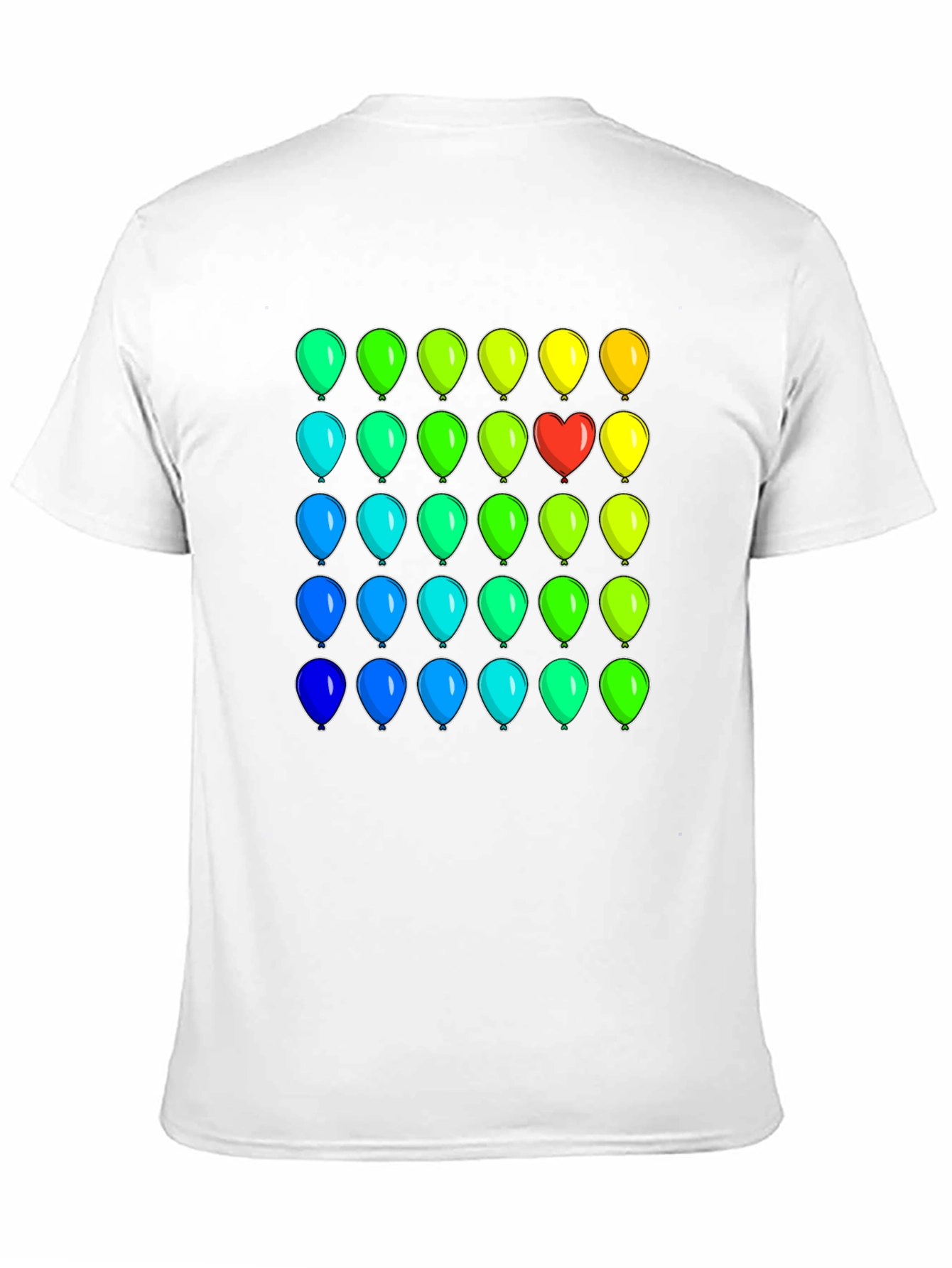 Black Rainbow Balloons Graphic T-Shirt - Novelty Design view 11
