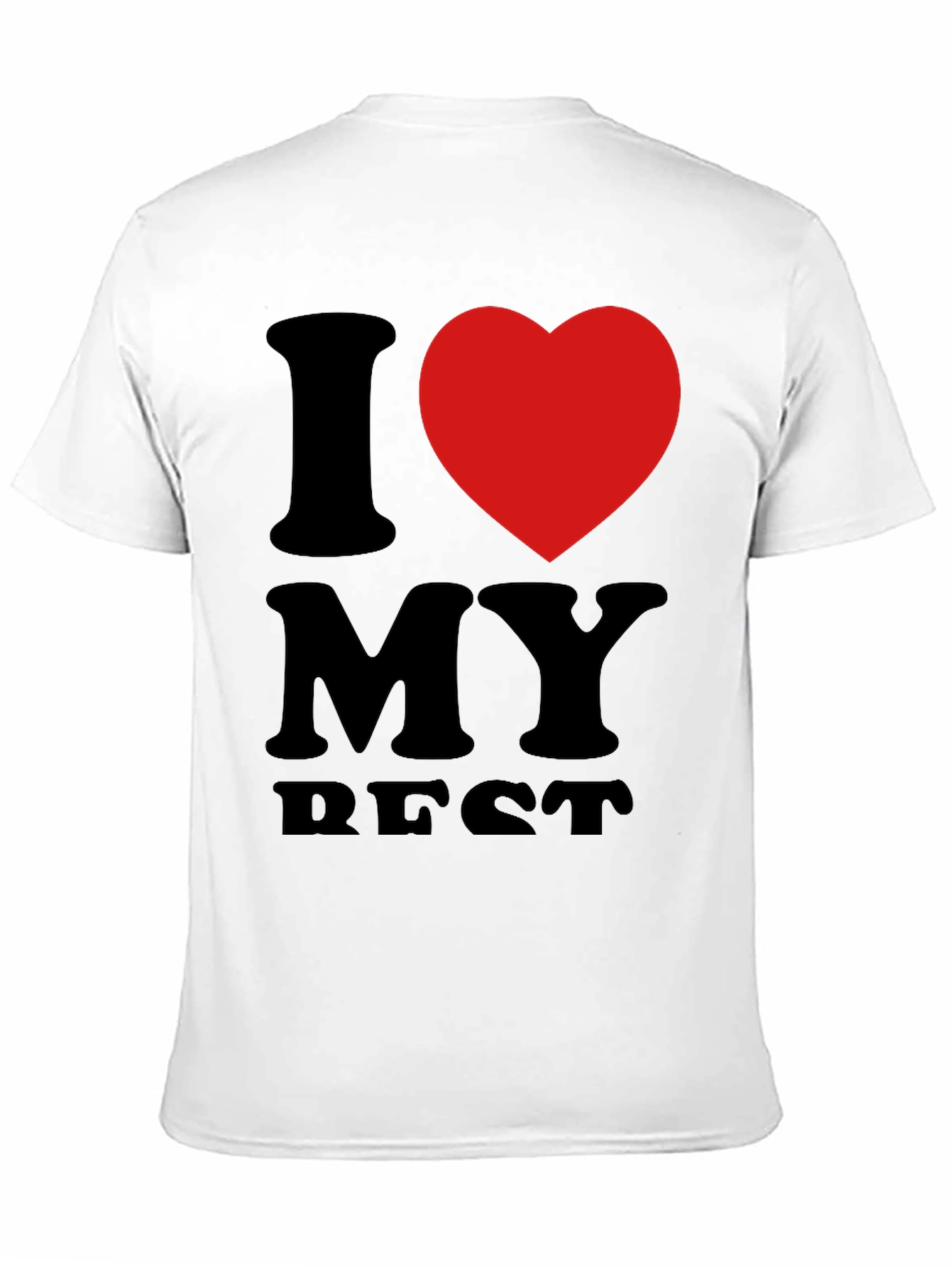 Black I Heart My Best T-Shirt - Black Crew Neck Tee view 11