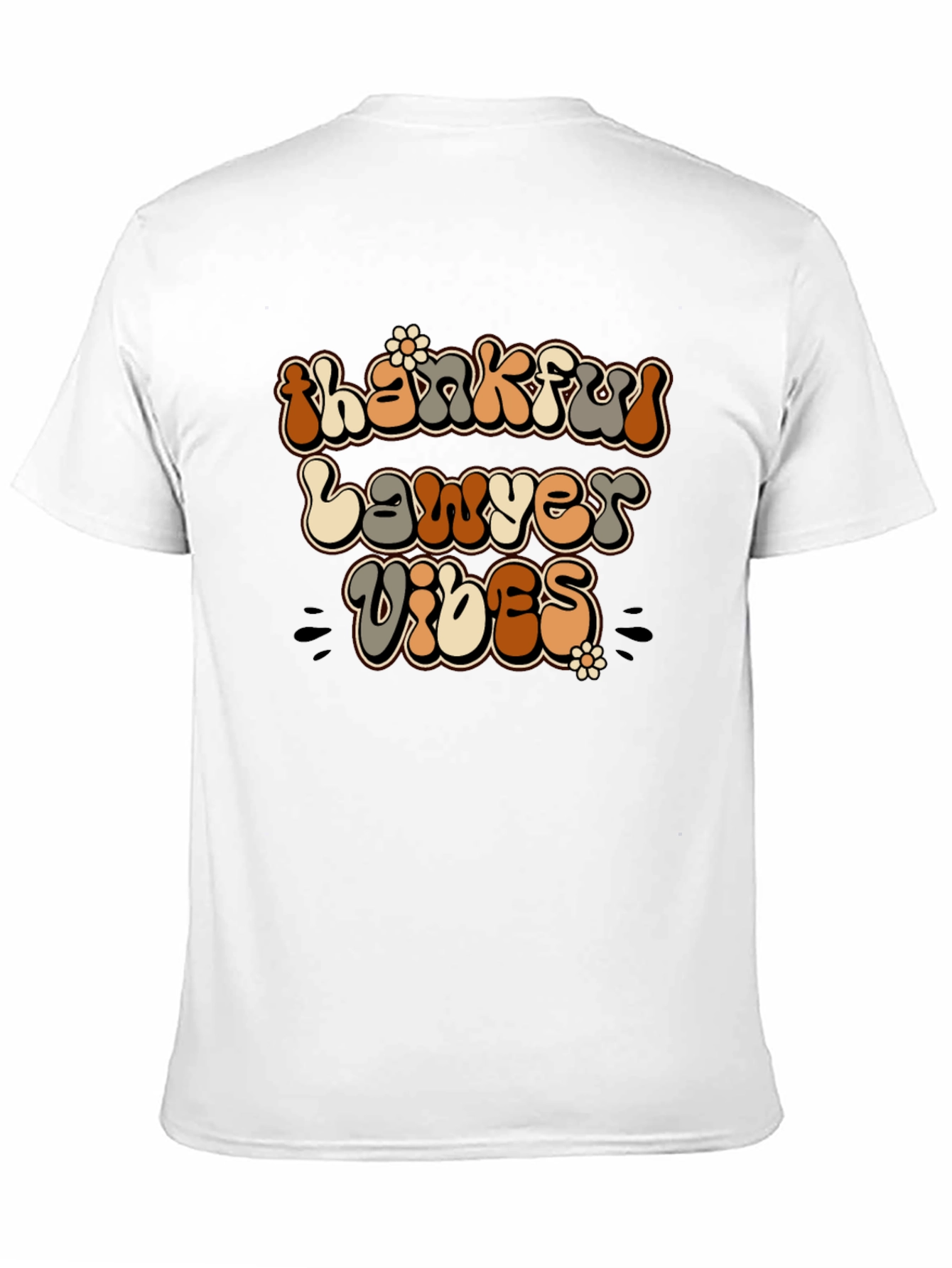Black Thankful Lawyer Vibes Retro T-Shirt view 11