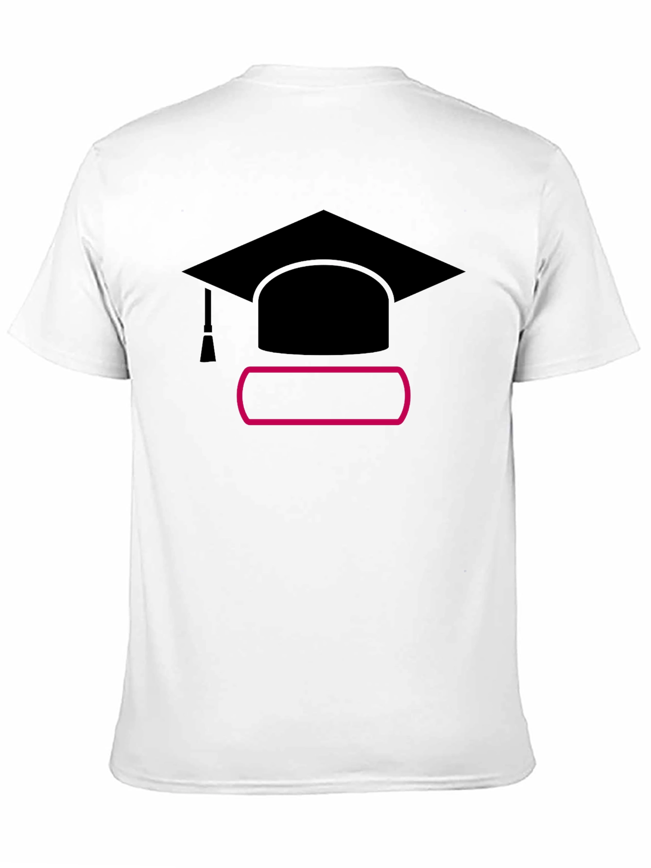 Black Graduation Cap Graphic T-Shirt - Unisex Black Tee view 11
