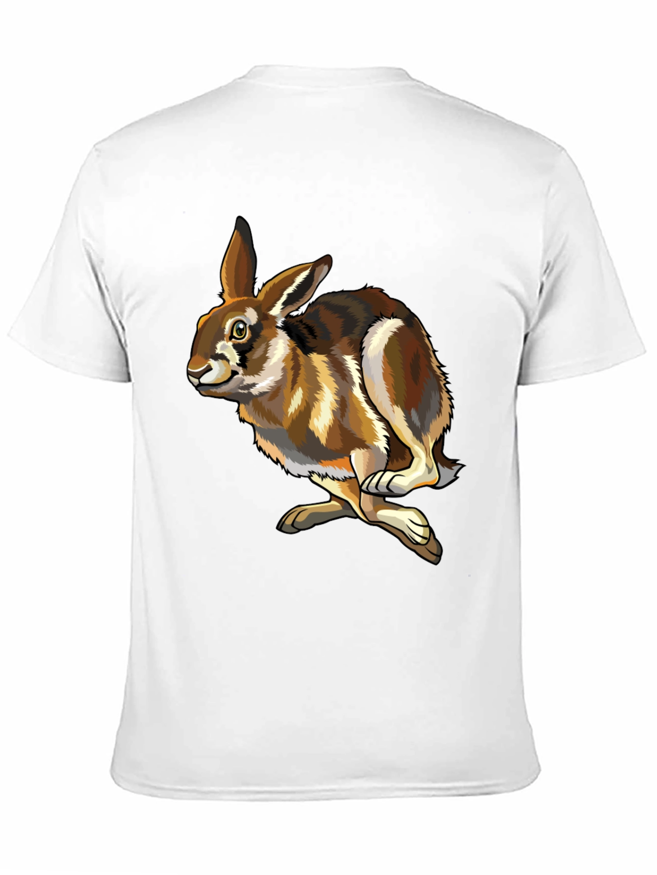 Black Hare Graphic Tee - Black Cotton T-Shirt view 11