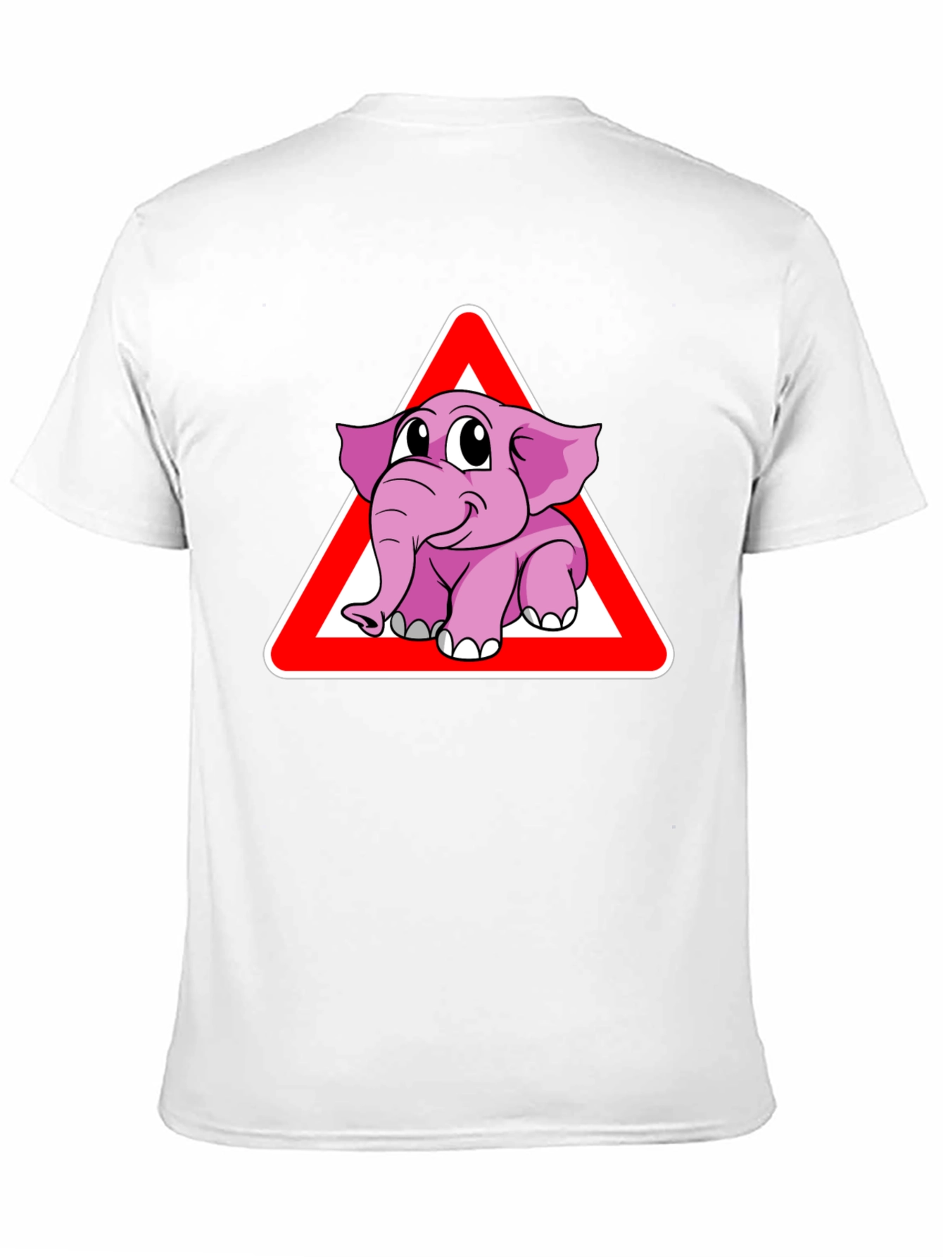 Black Elephant Crossing Funny Graphic T-Shirt view 11